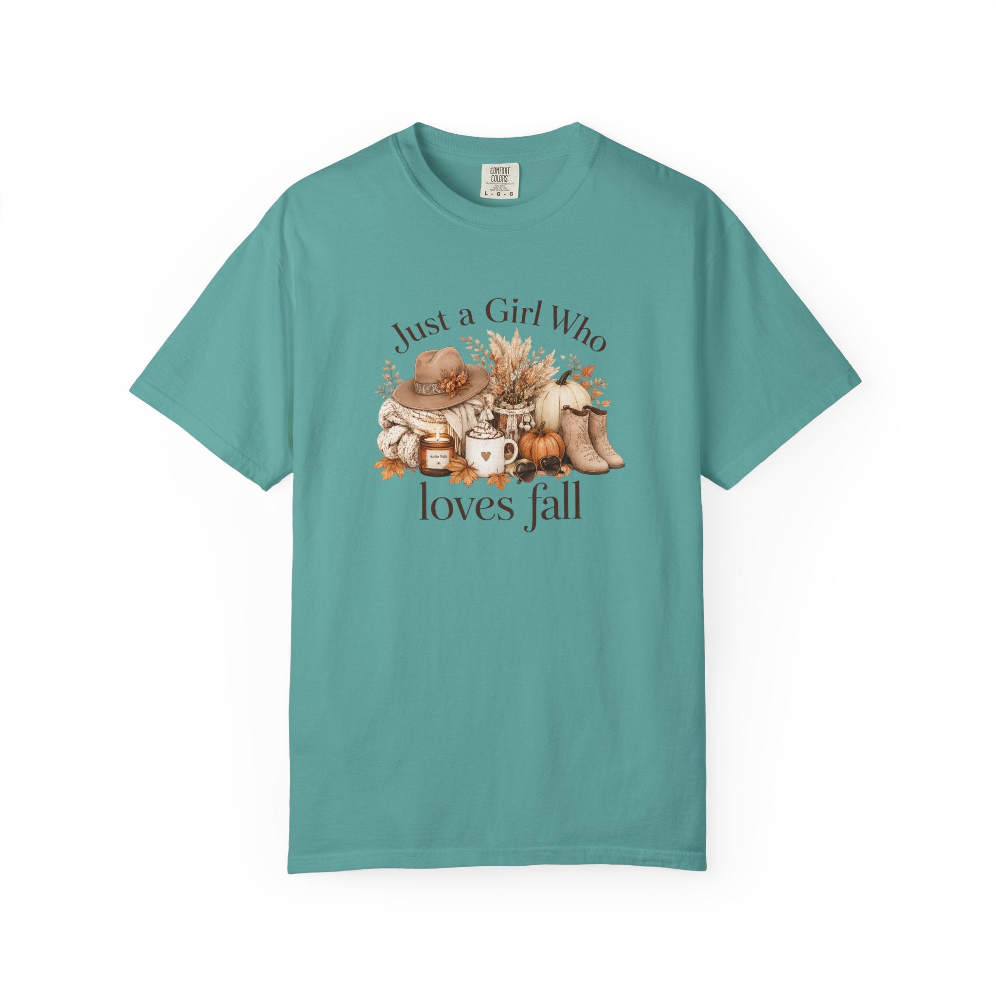 Fall Vibes Graphic Tee — "Just a Girl Who Loves Fall" Autumn Shirt