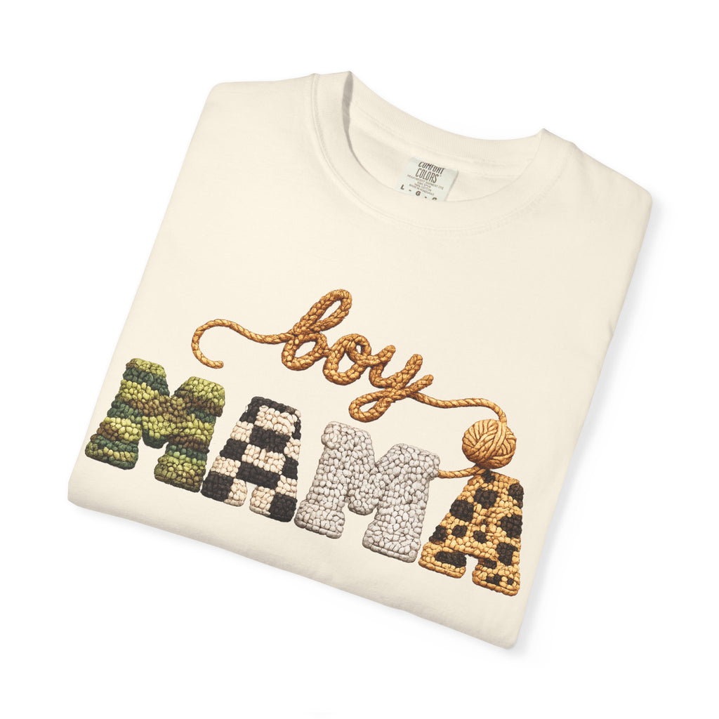 Boy Mama Graphic T-Shirt — Leopard & Camo Mom Tee