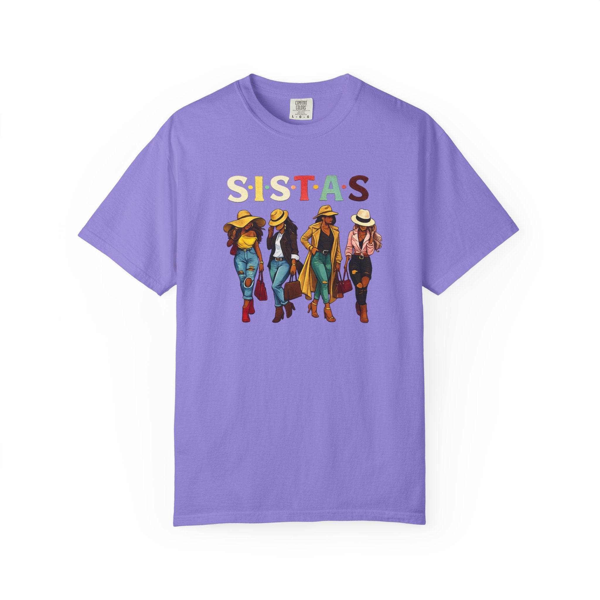 Sistas Graphic T-Shirt – Bold Sisterhood Women Walking Design