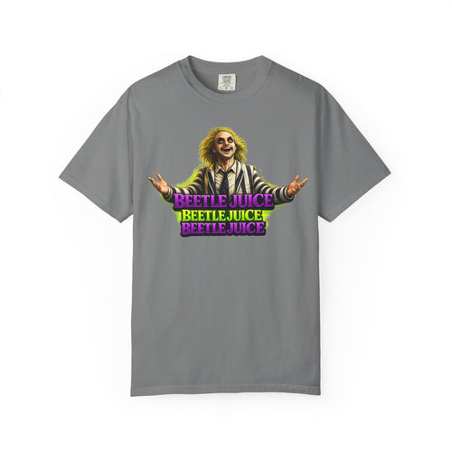 Beetlejuice Graphic T-Shirt — Retro Horror Movie Tee with Beetlejuice Text