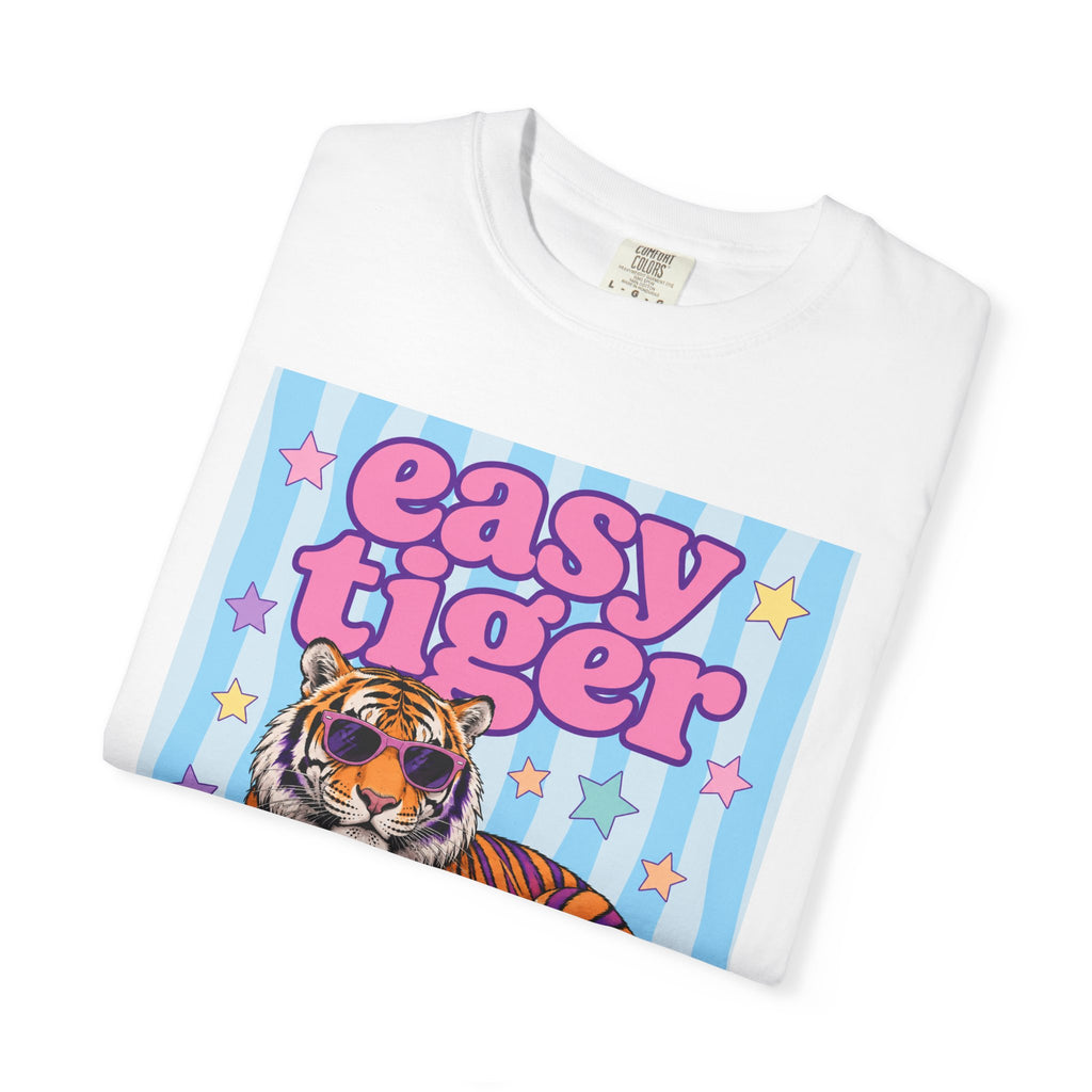 Easy Tiger Graphic T-Shirt — Retro Pastel Tiger Tee