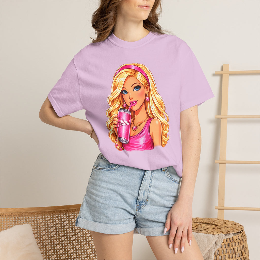 Barbie Vibes T-Shirt — Pink Cup Girl Graphic Tee