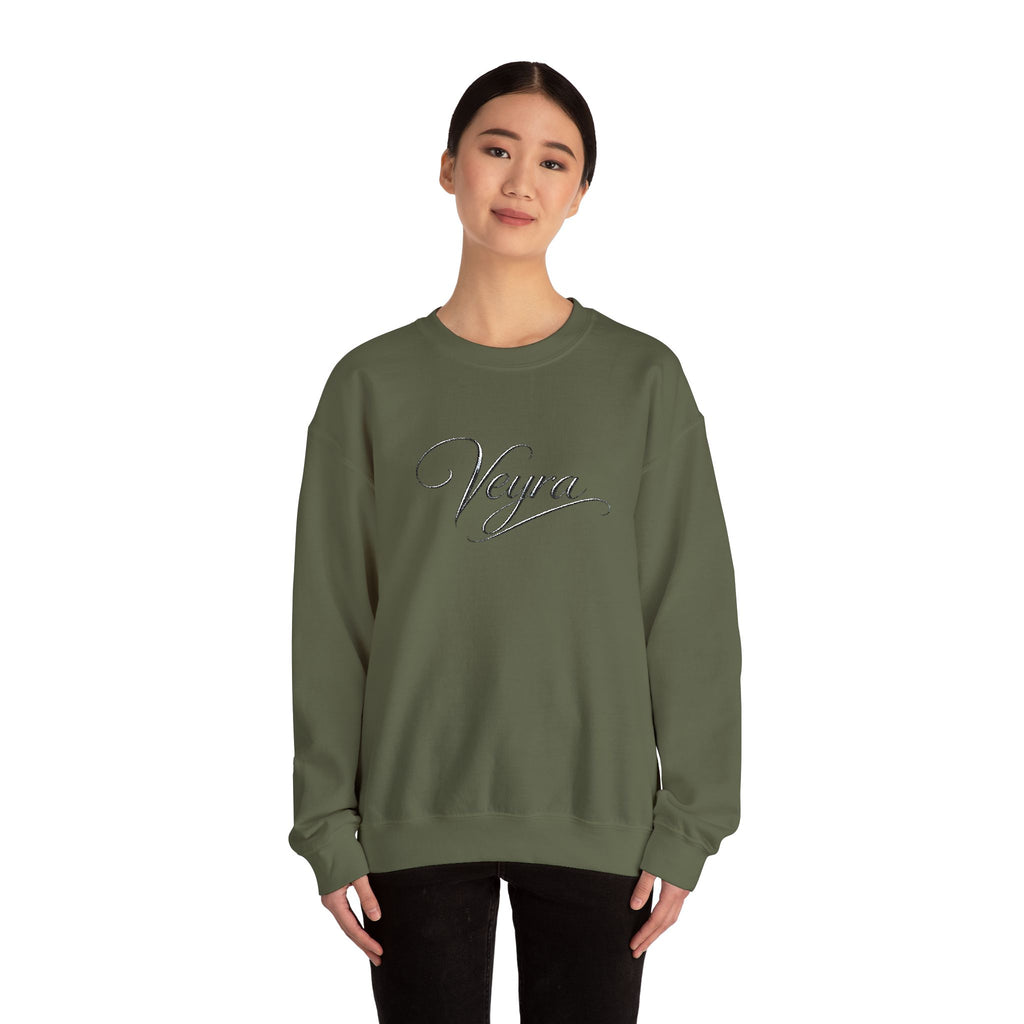 Veyra Script Crewneck Sweatshirt — Elegant Handwritten Logo Pullover