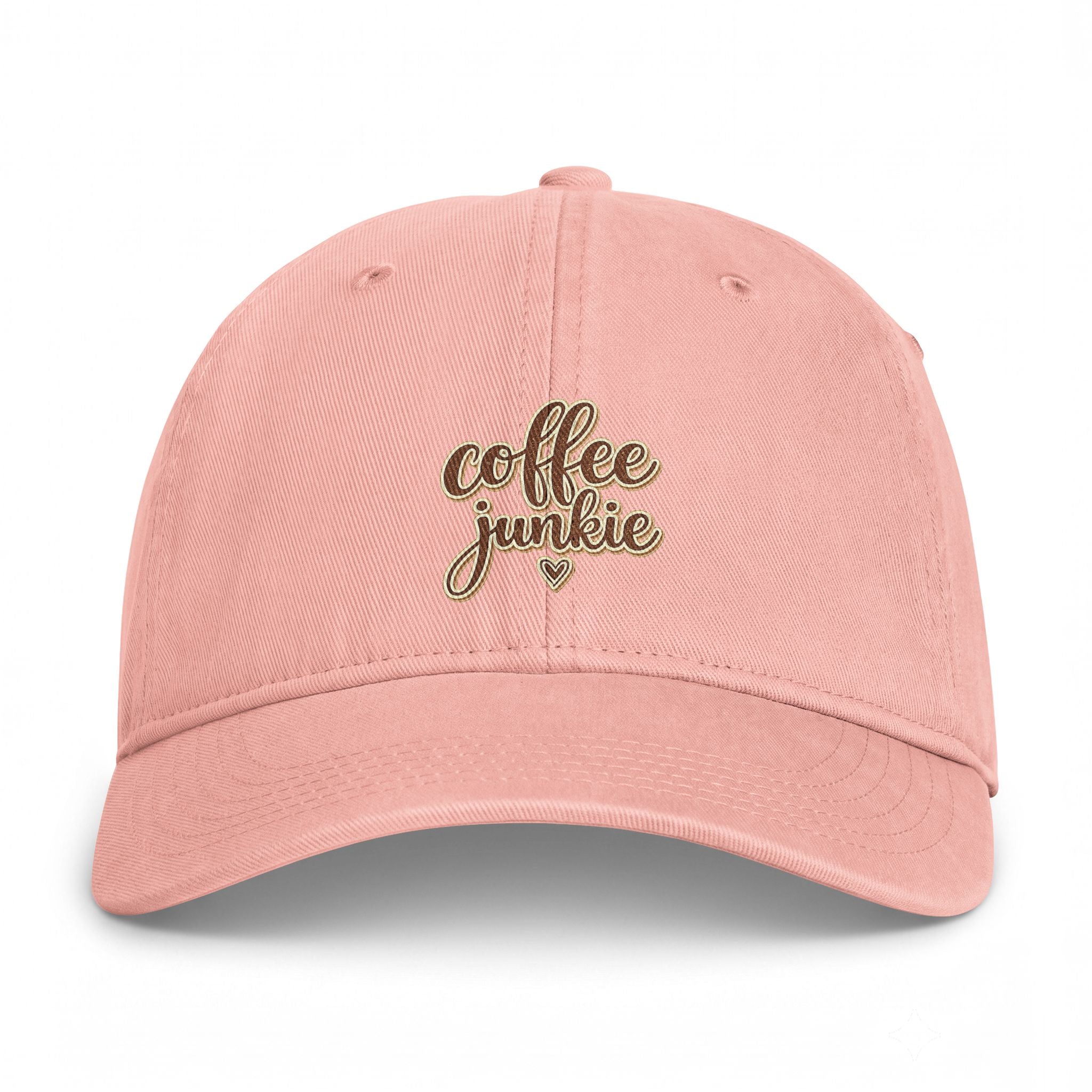 Coffee Junkie Washed Cap — Coastal Vintage Baseball Hat