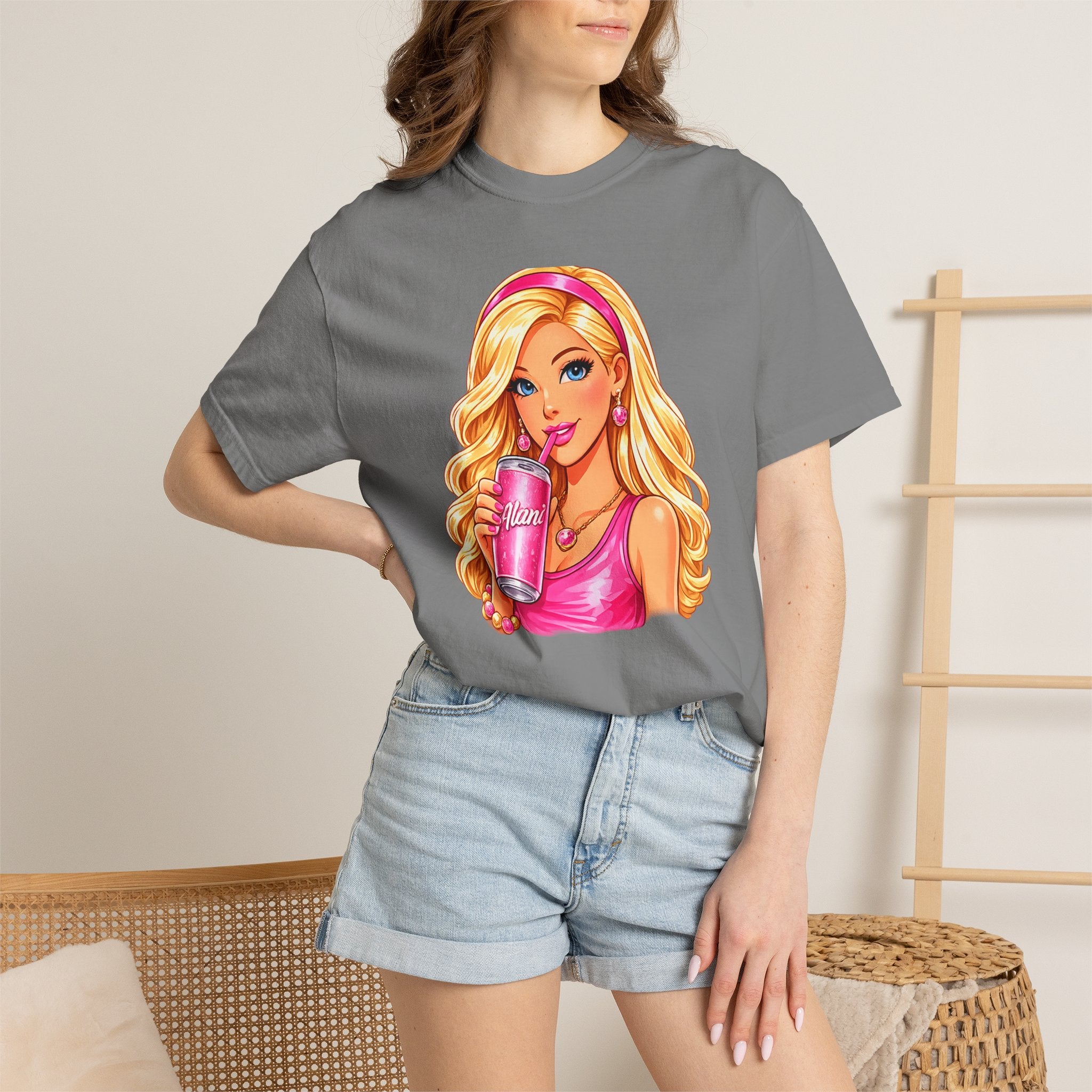 Barbie Vibes T-Shirt — Pink Cup Girl Graphic Tee