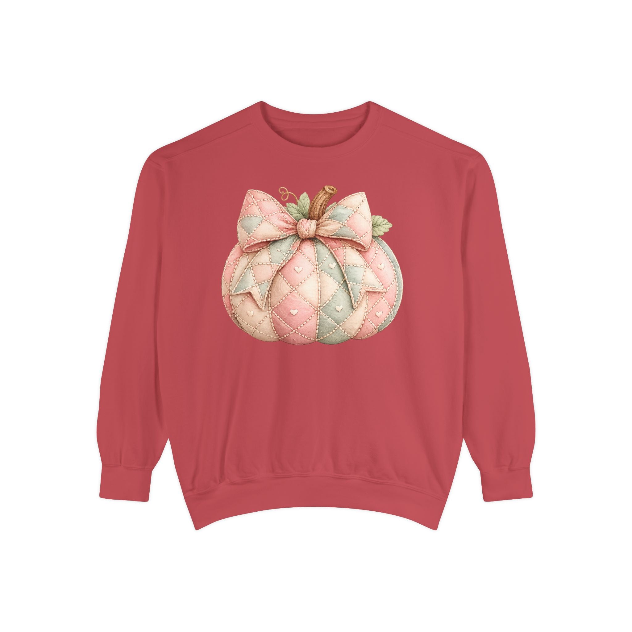 Quilted Pastel Pumpkin Sweatshirt
