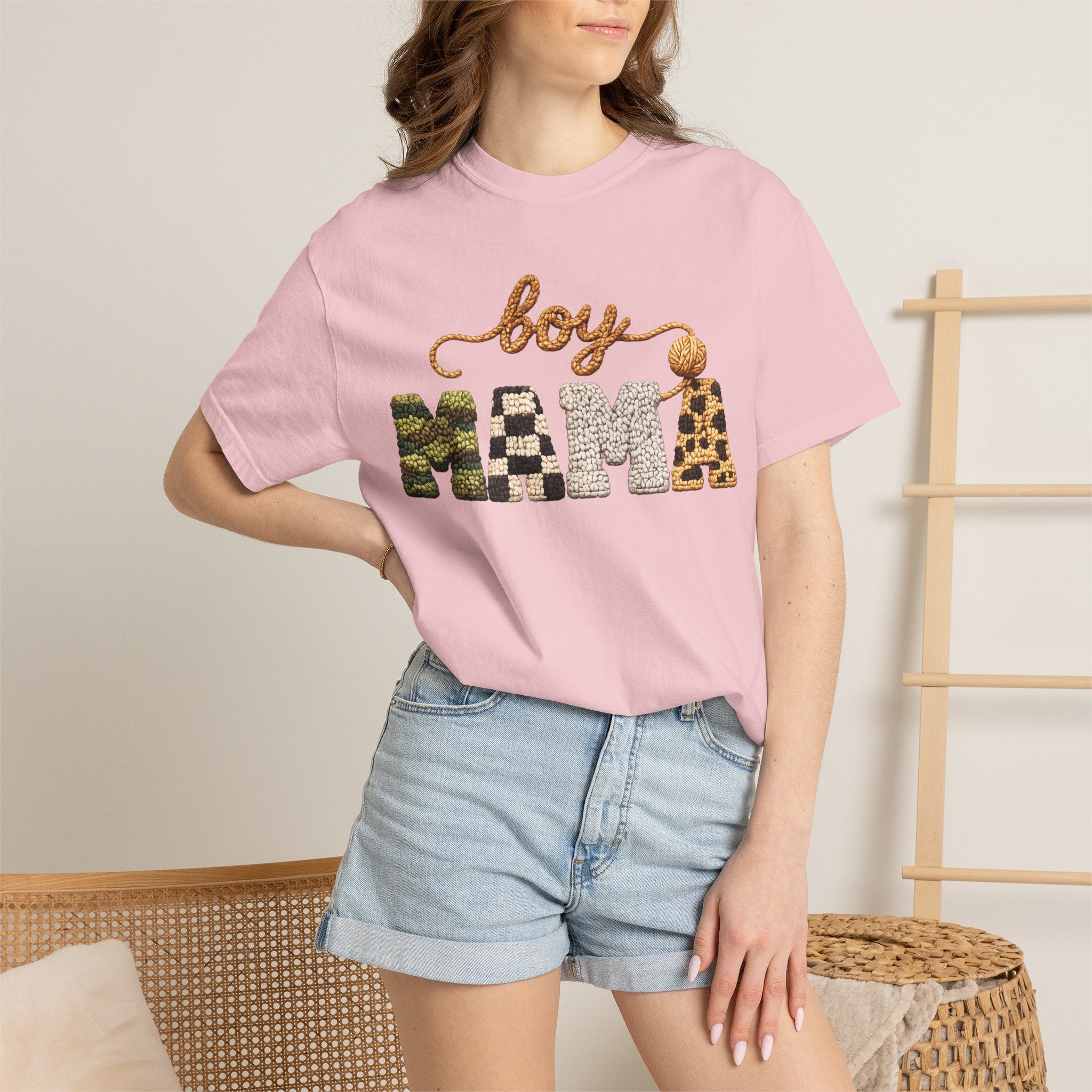Boy Mama Graphic T-Shirt — Leopard & Camo Mom Tee