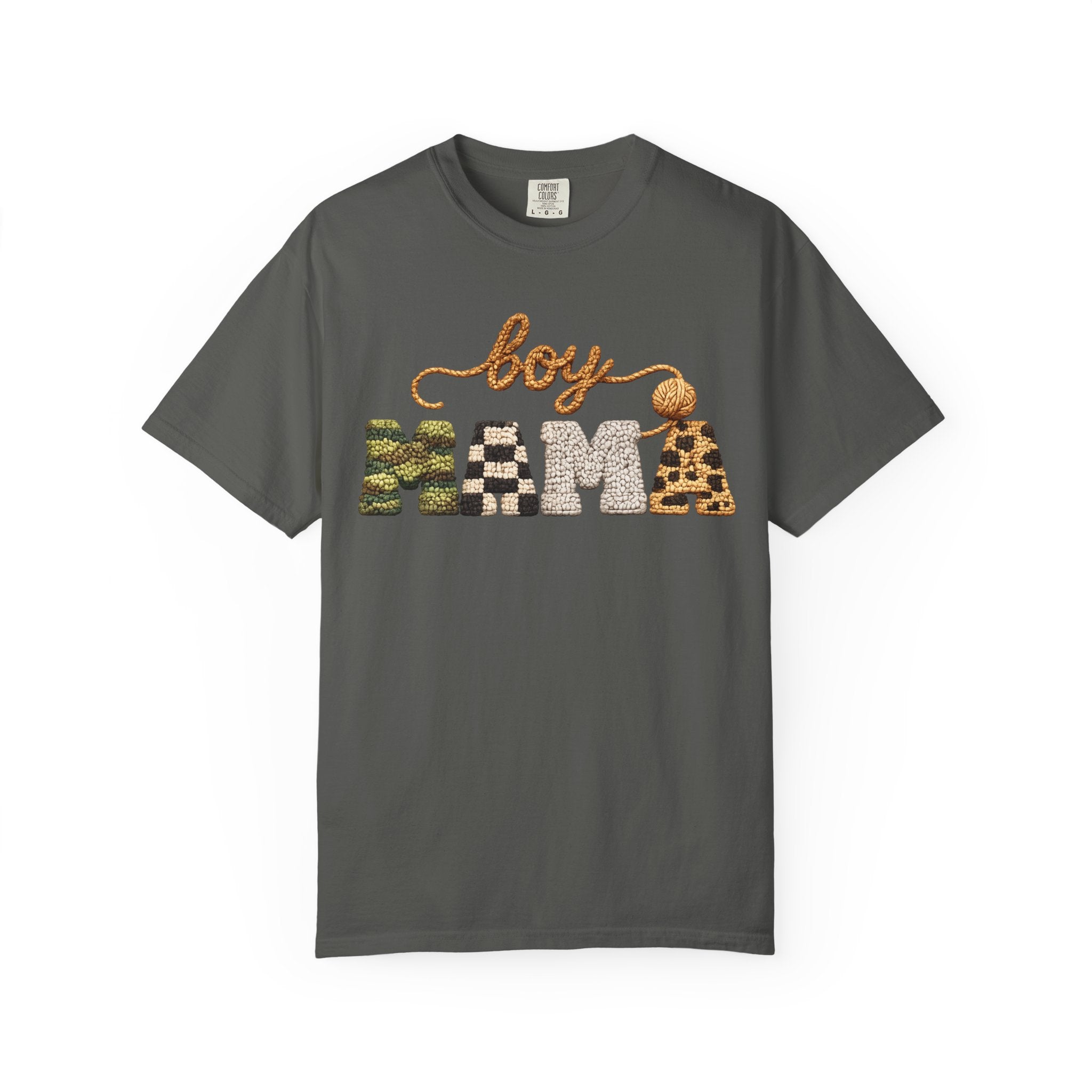 Boy Mama Graphic T-Shirt — Leopard & Camo Mom Tee