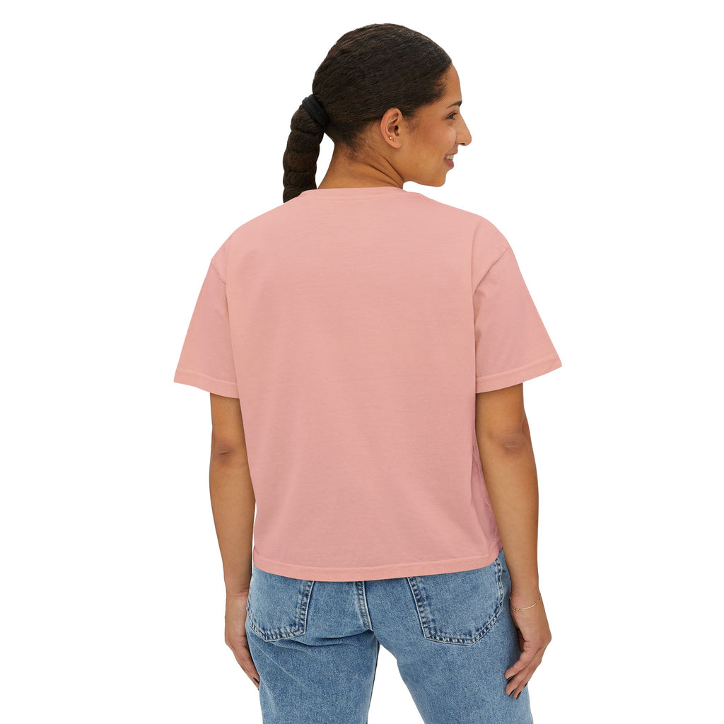 Women's Boxy Tee — 'Hot Girls Hit Curbs' Pink Convertible Graphic Crop Top