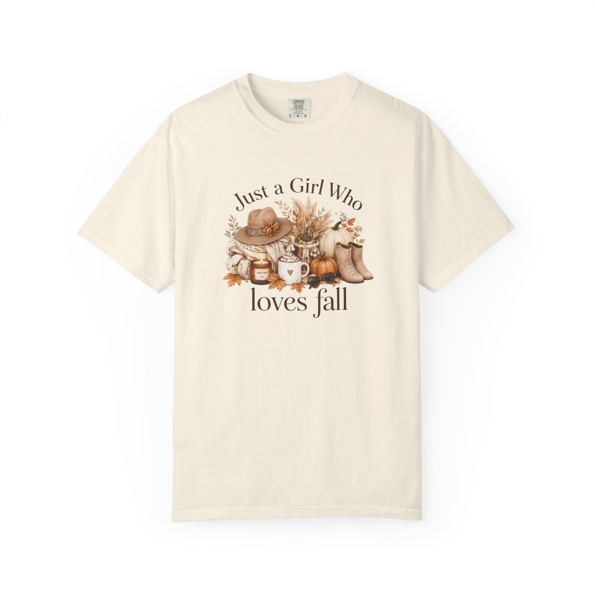 Fall Vibes Graphic Tee — "Just a Girl Who Loves Fall" Autumn Shirt