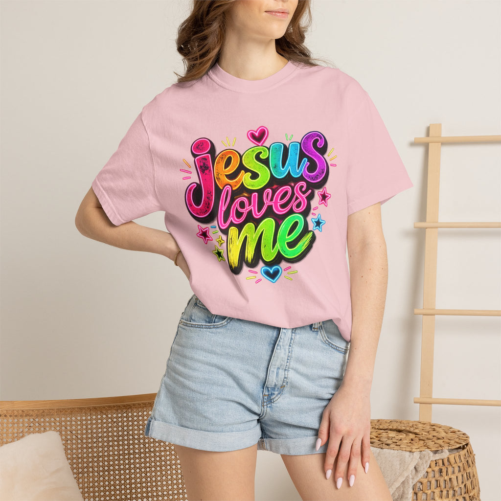 Jesus Loves Me Graphic T-Shirt — Colorful Faith Tee