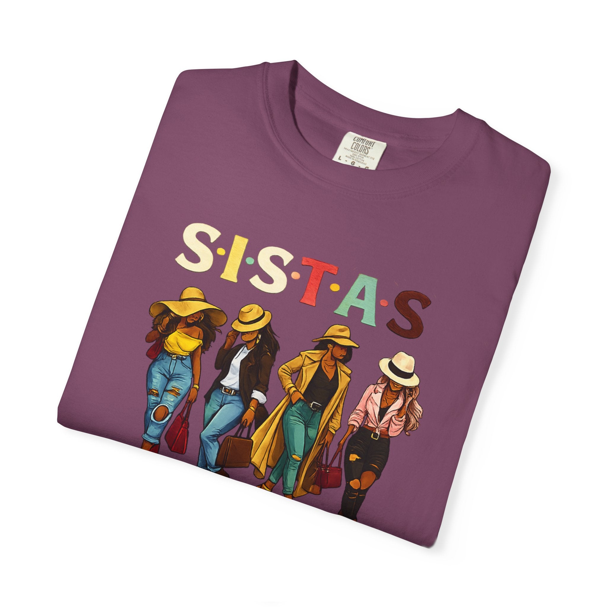 Sistas Graphic T-Shirt – Bold Sisterhood Women Walking Design