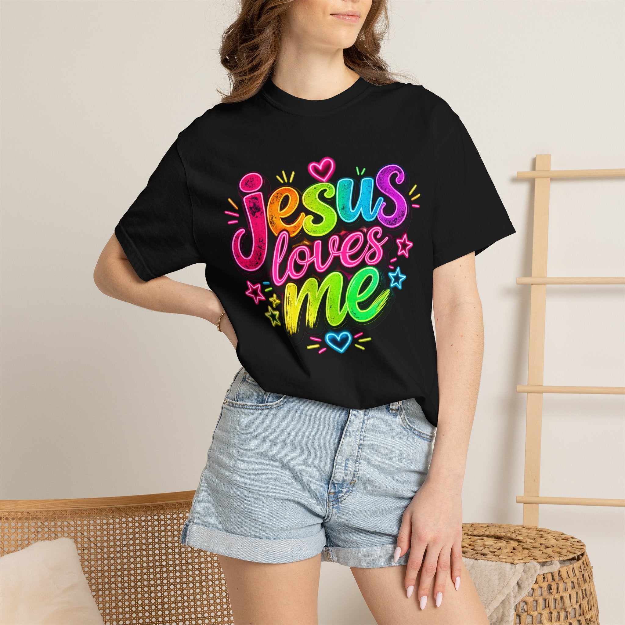 Jesus Loves Me Graphic T-Shirt — Colorful Faith Tee