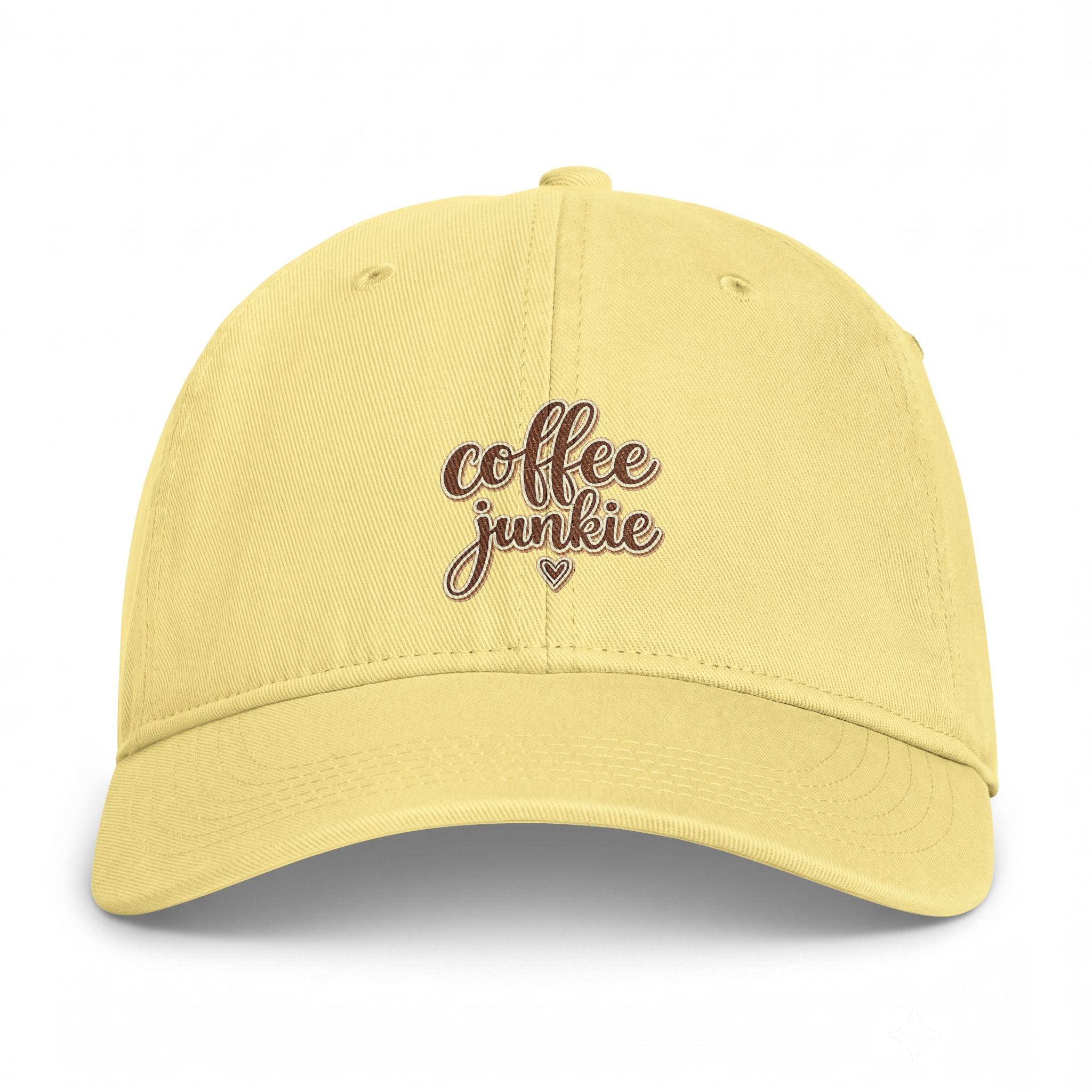 Coffee Junkie Washed Cap — Coastal Vintage Baseball Hat
