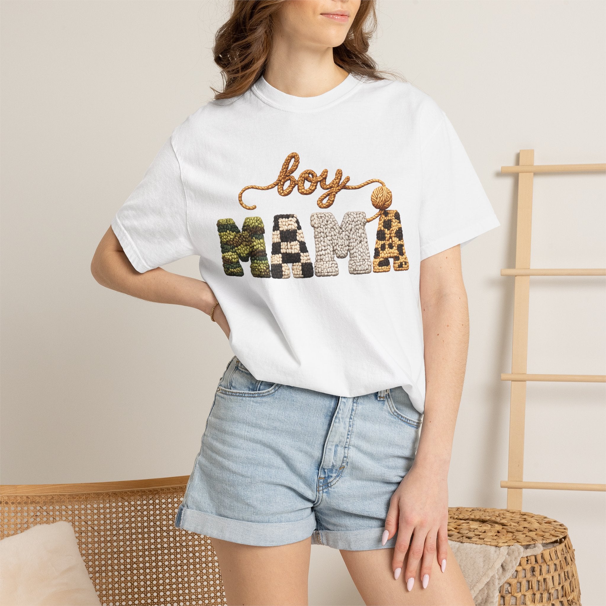 Boy Mama Graphic T-Shirt — Leopard & Camo Mom Tee