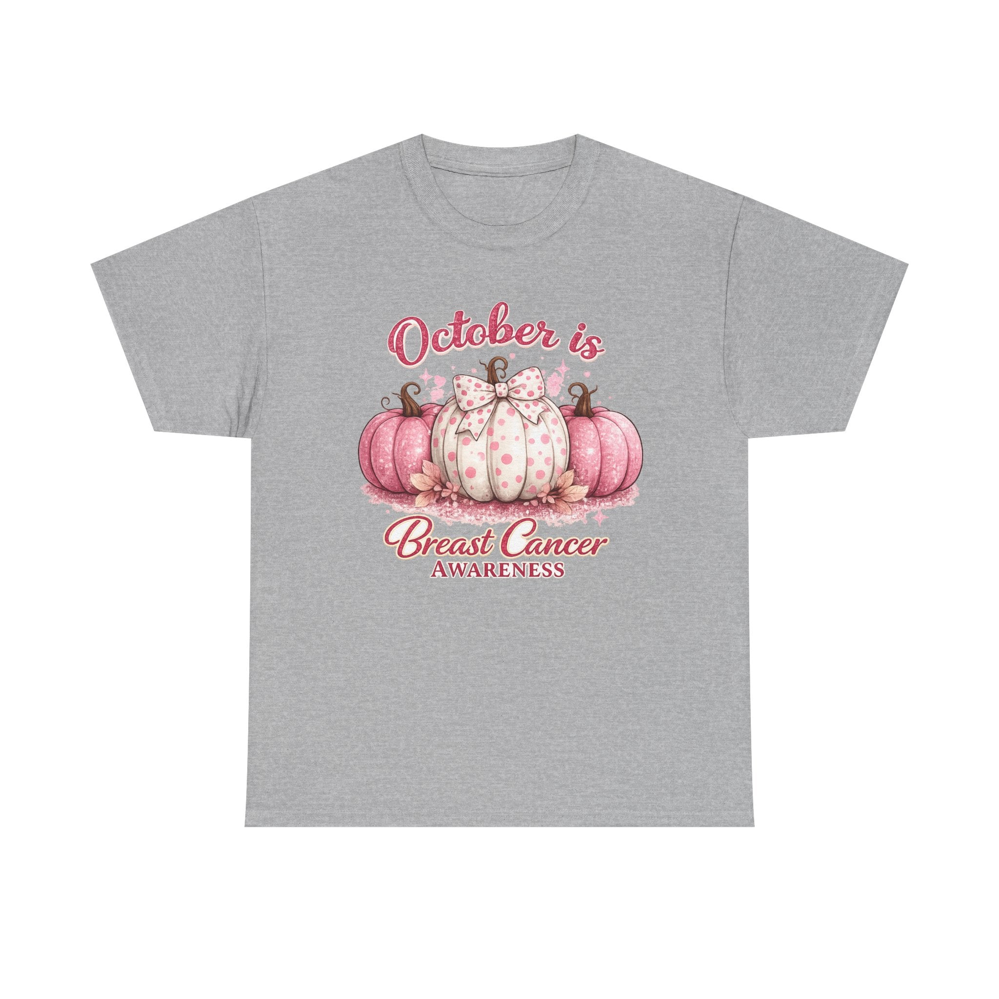 Breast Cancer Awareness Tee - "October is Breast Cancer Awareness" Pink Pumpkin Design