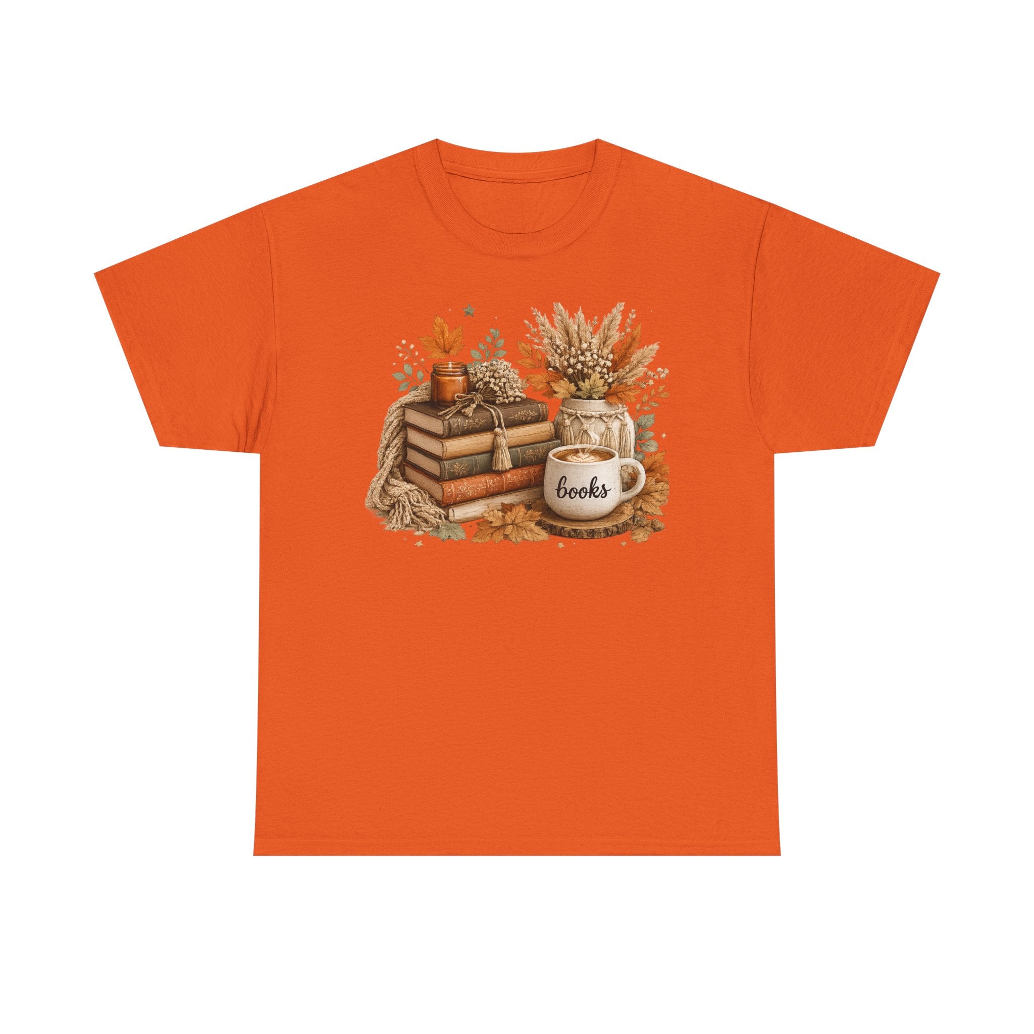 Cozy Autumn Books Tee — Fall Booklover Graphic T-Shirt