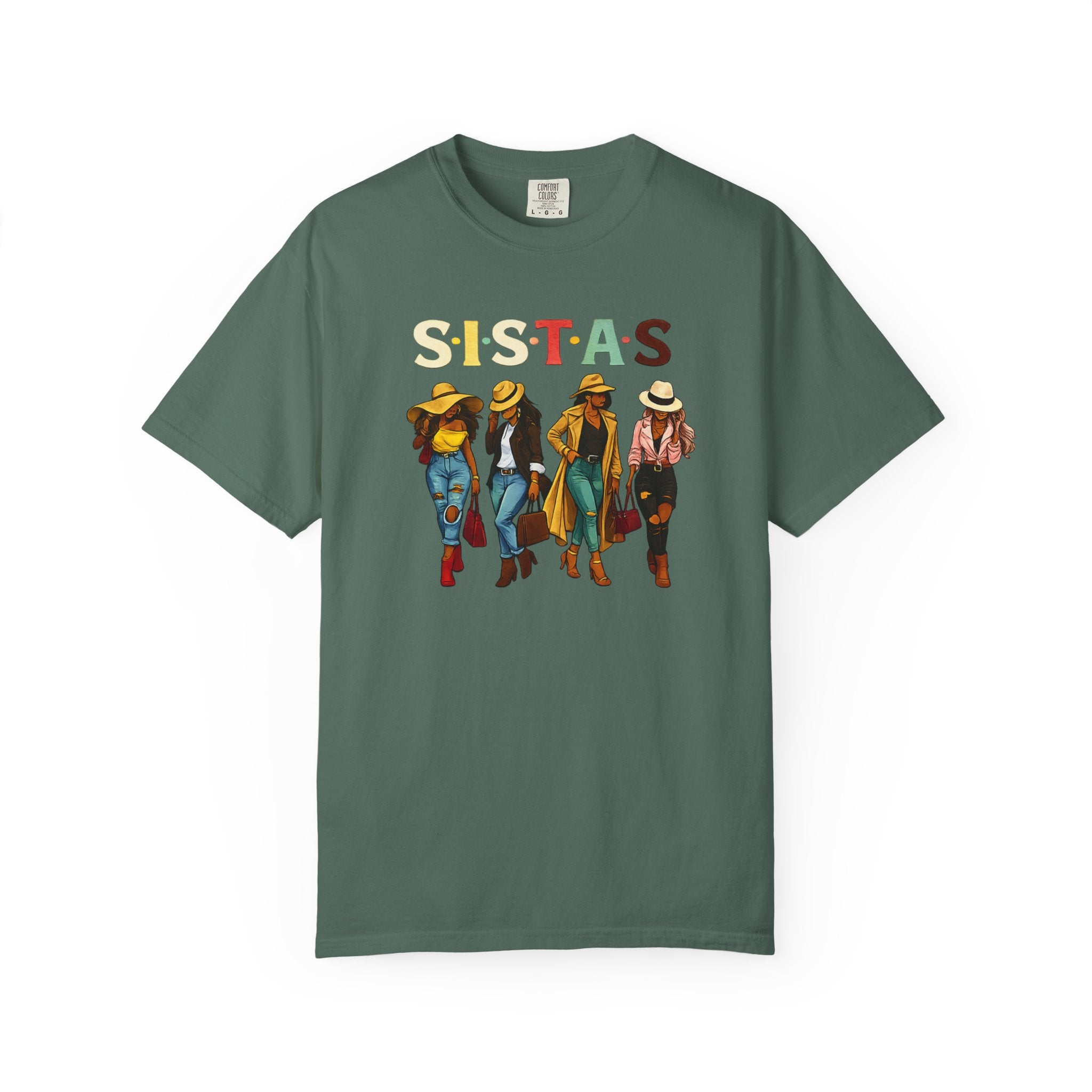 Sistas Graphic T-Shirt – Bold Sisterhood Women Walking Design