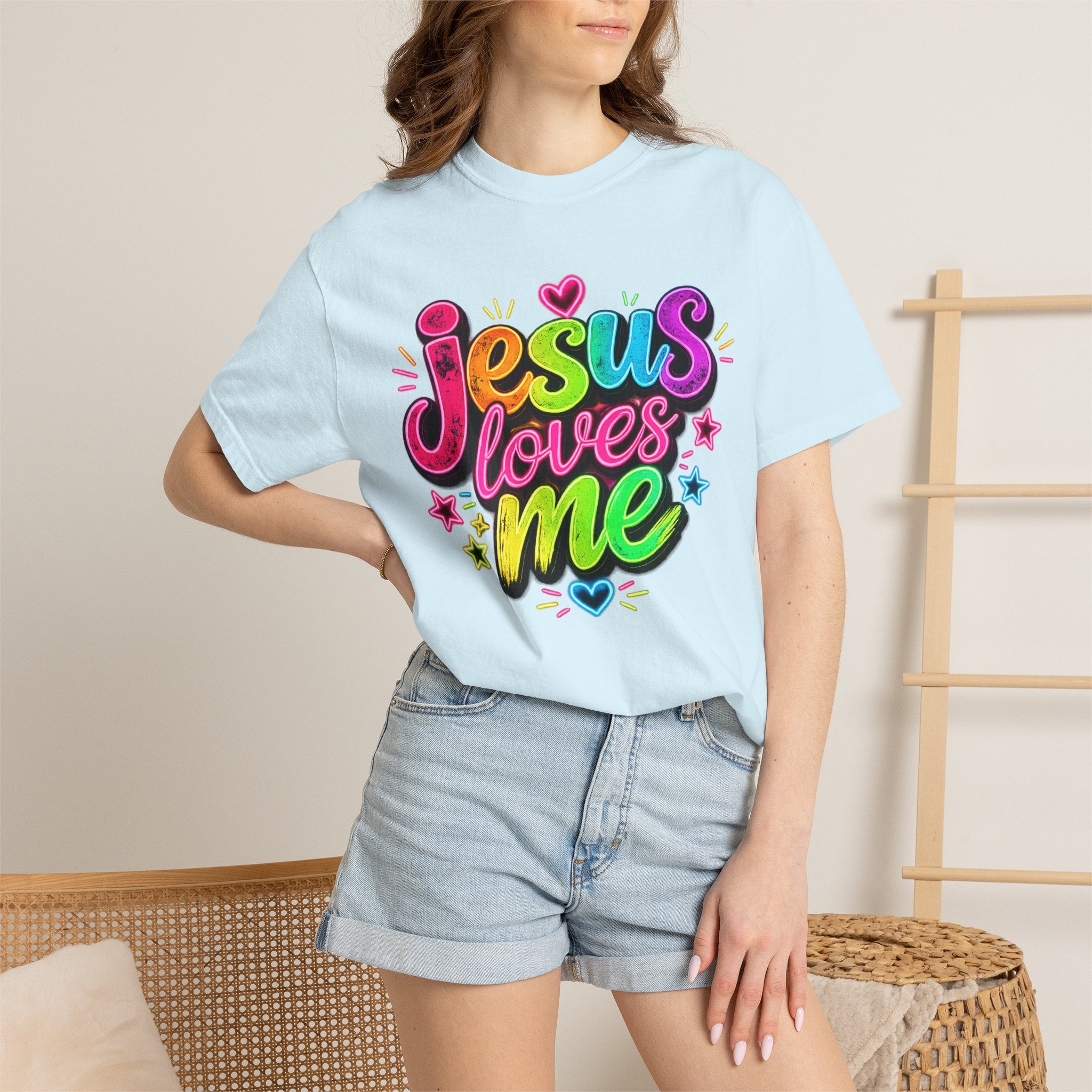 Jesus Loves Me Graphic T-Shirt — Colorful Faith Tee