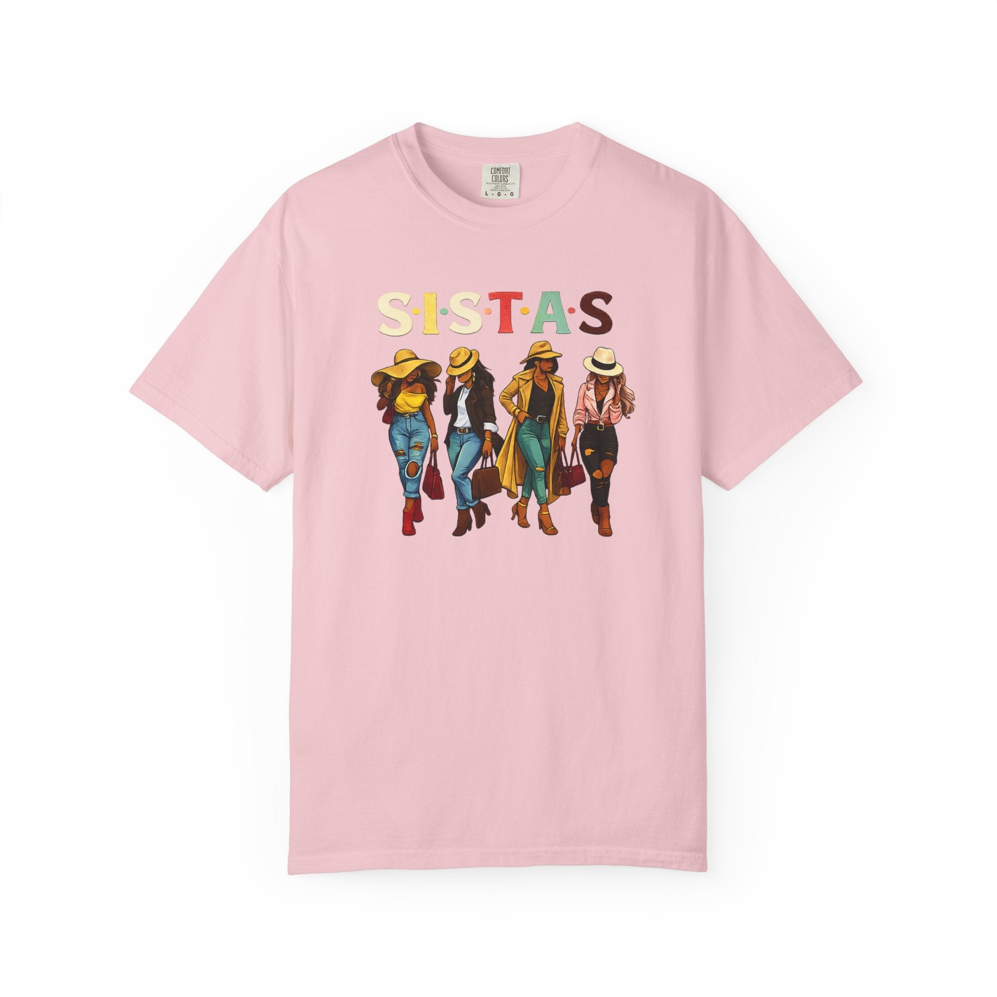 Sistas Graphic T-Shirt – Bold Sisterhood Women Walking Design