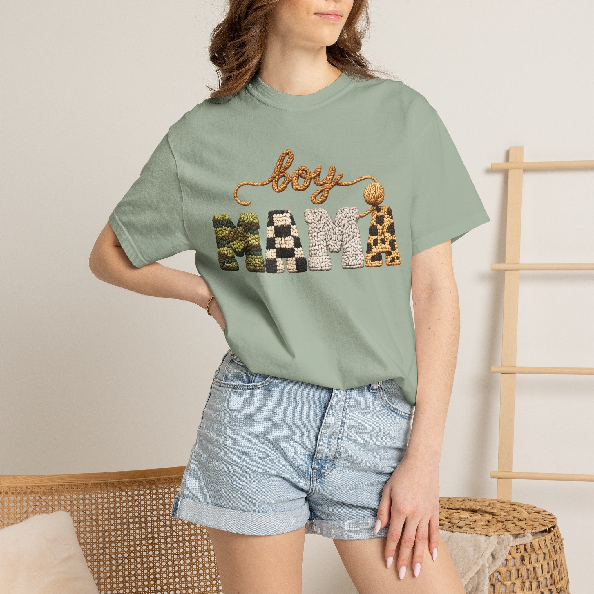 Boy Mama Graphic T-Shirt — Leopard & Camo Mom Tee