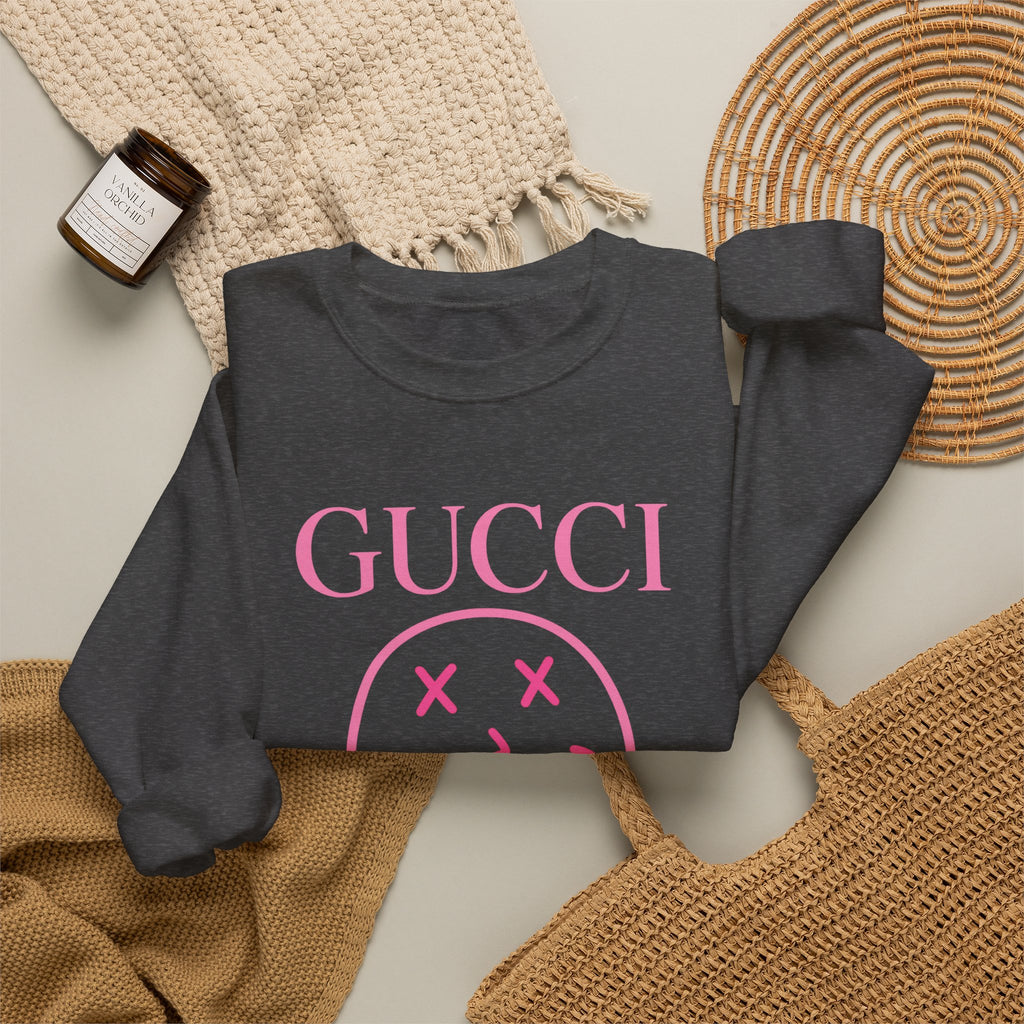 Gucci Pink Smiley Crewneck Sweatshirt