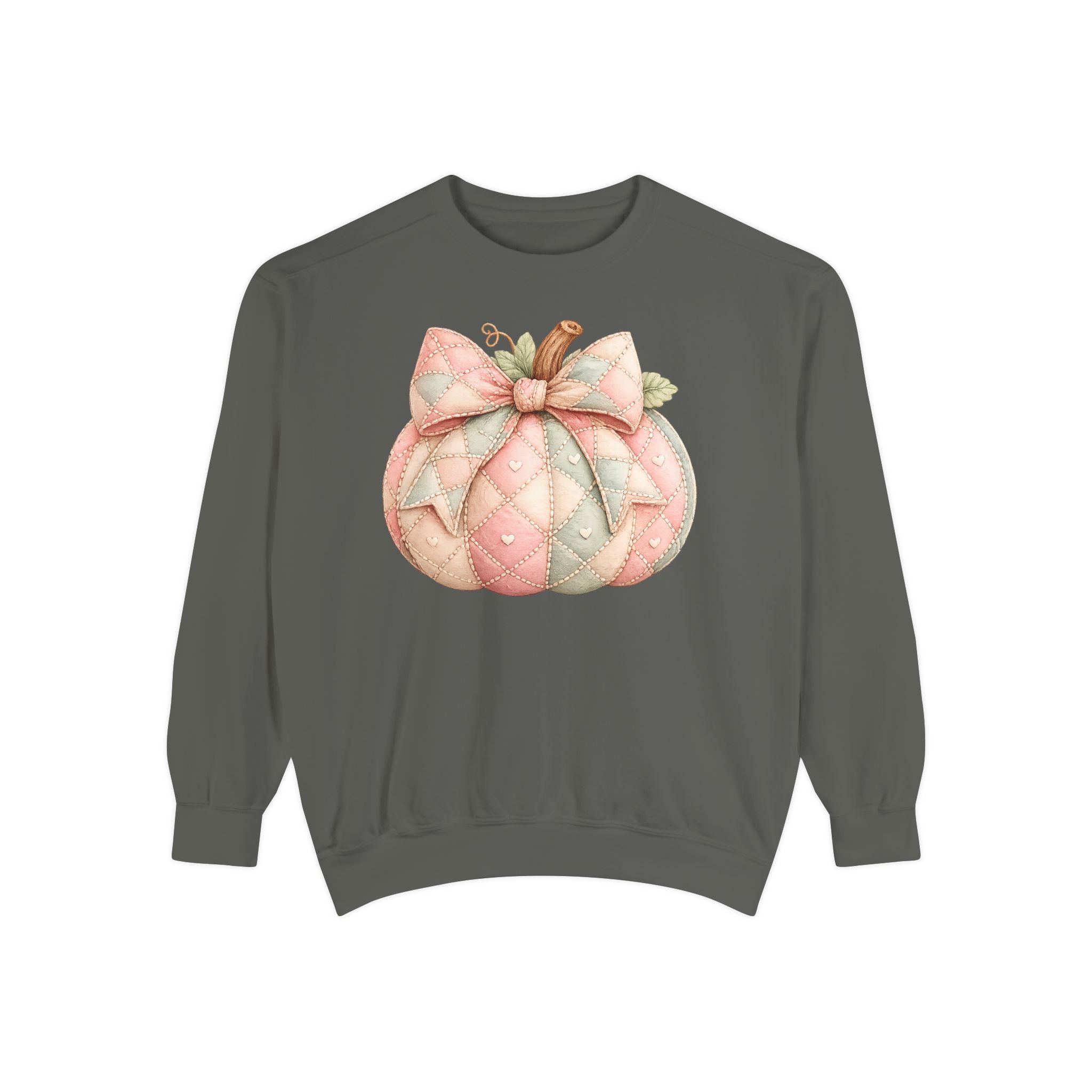 Quilted Pastel Pumpkin Sweatshirt