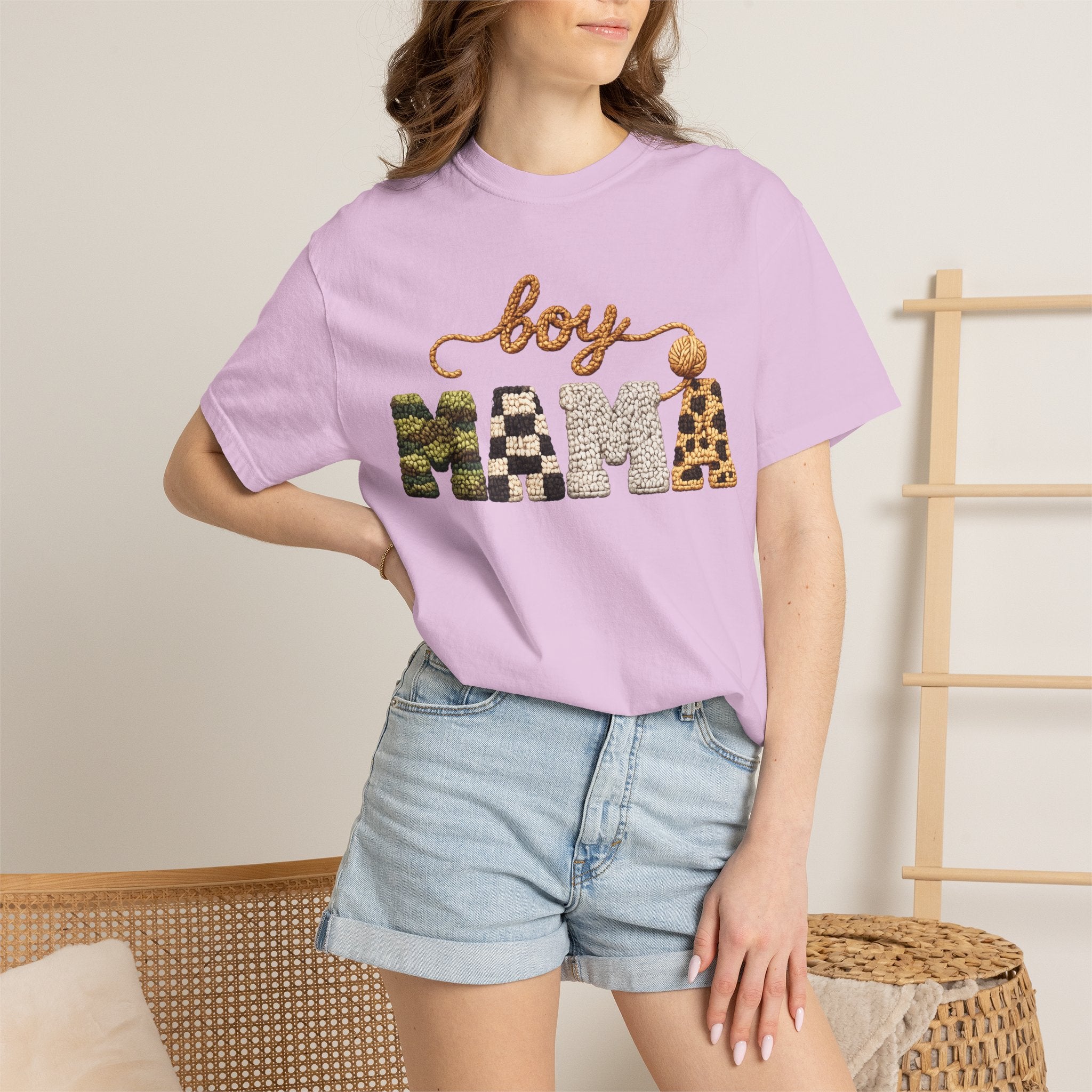 Boy Mama Graphic T-Shirt — Leopard & Camo Mom Tee