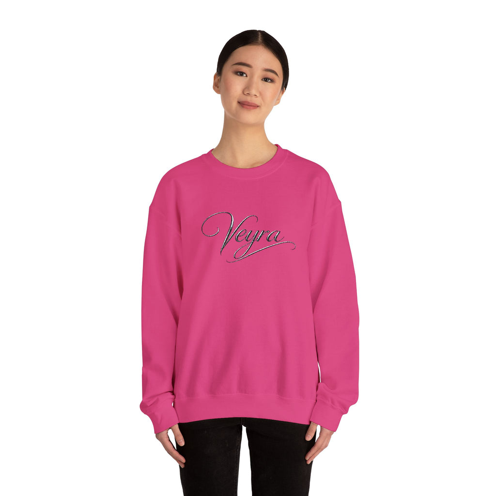 Veyra Script Crewneck Sweatshirt — Elegant Handwritten Logo Pullover