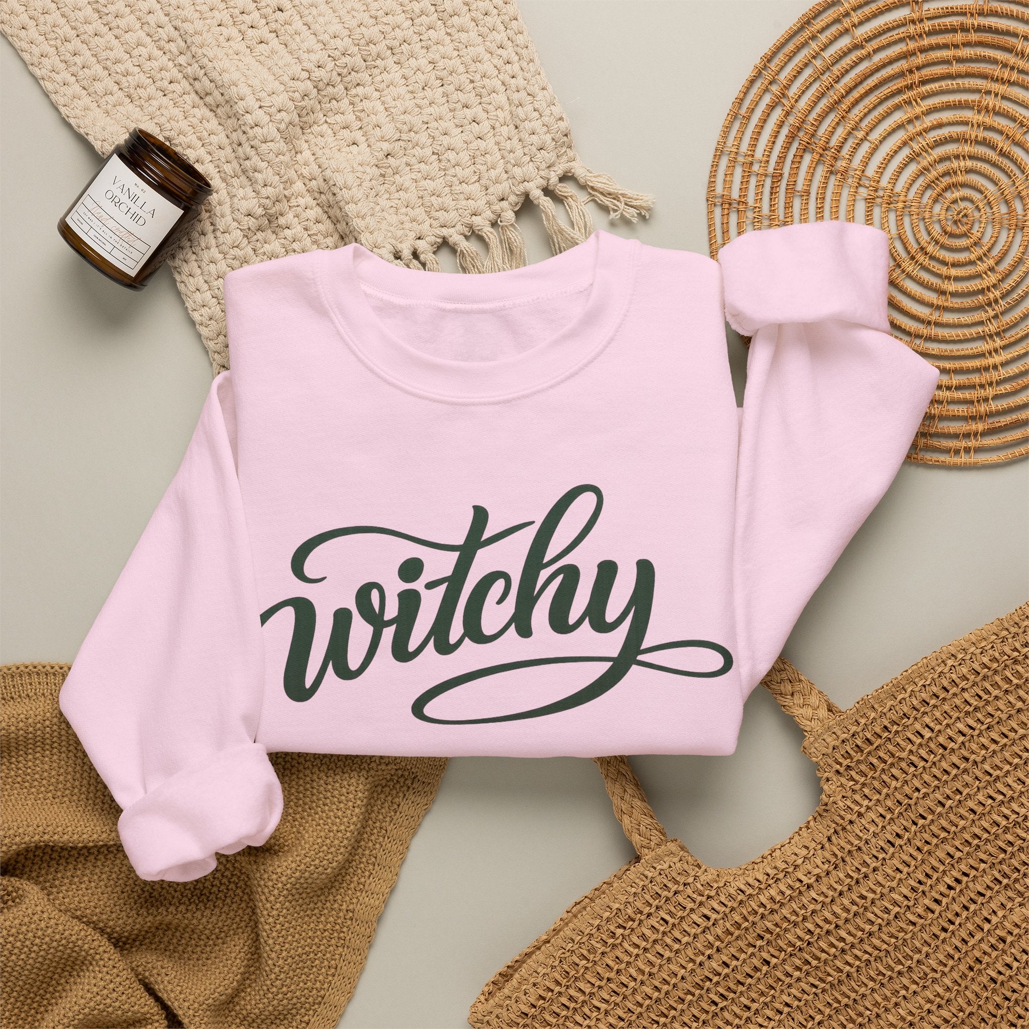 Witchy Script Crewneck Sweatshirt