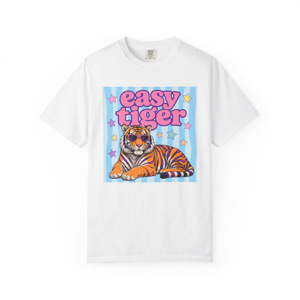 Easy Tiger Graphic T-Shirt — Retro Pastel Tiger Tee