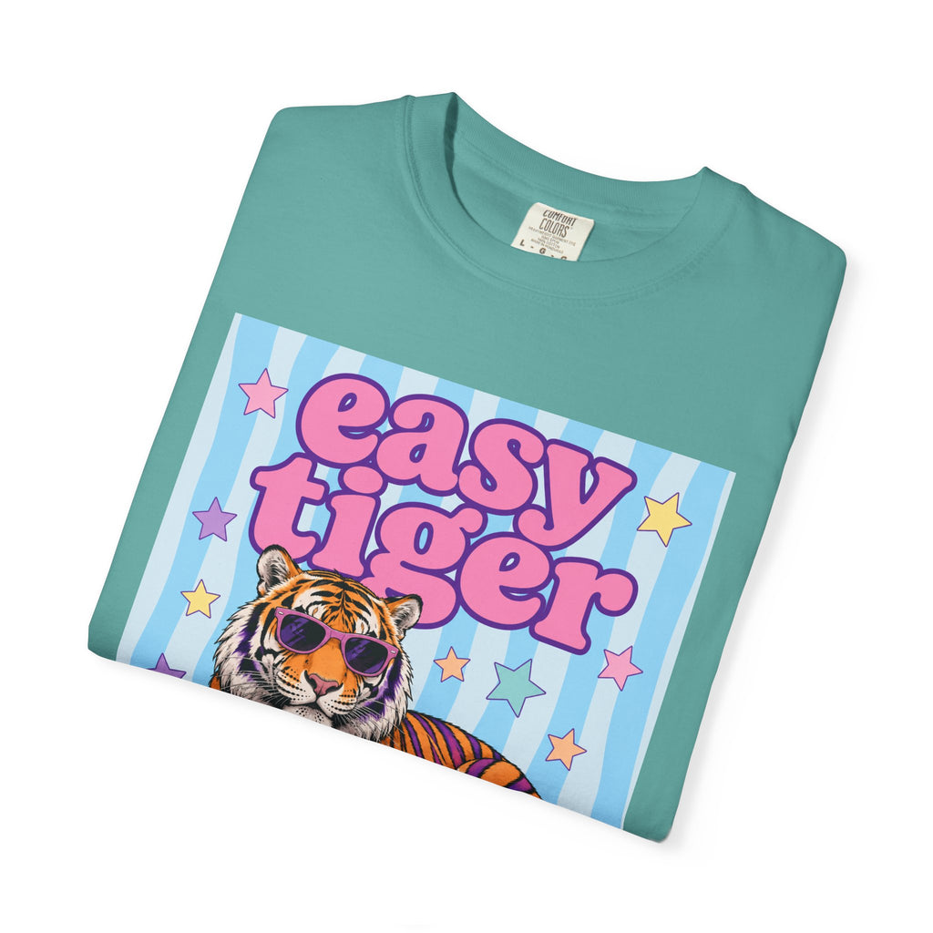 Easy Tiger Graphic T-Shirt — Retro Pastel Tiger Tee