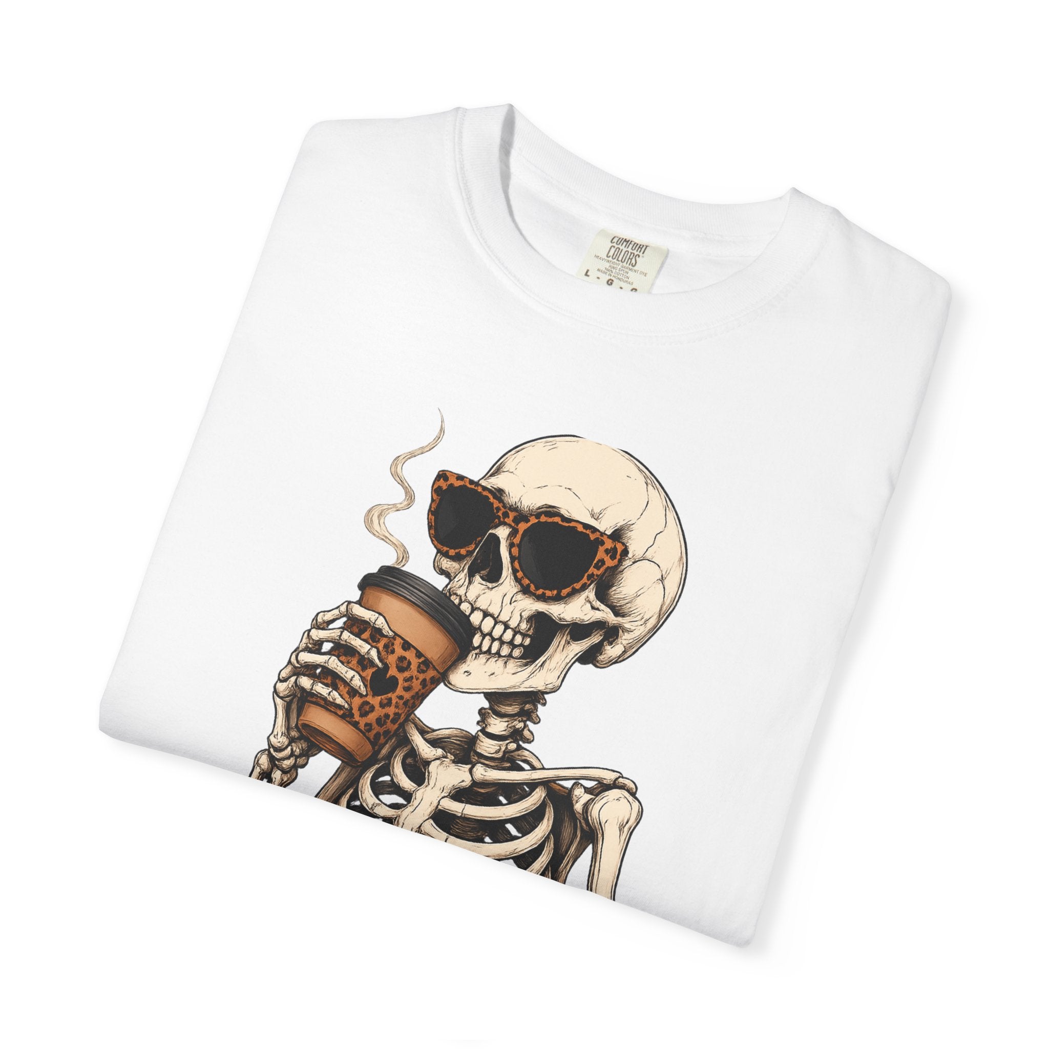 Skeleton Coffee T-Shirt — "Undiagnosed But Something Ain't Right" Graphic Tee