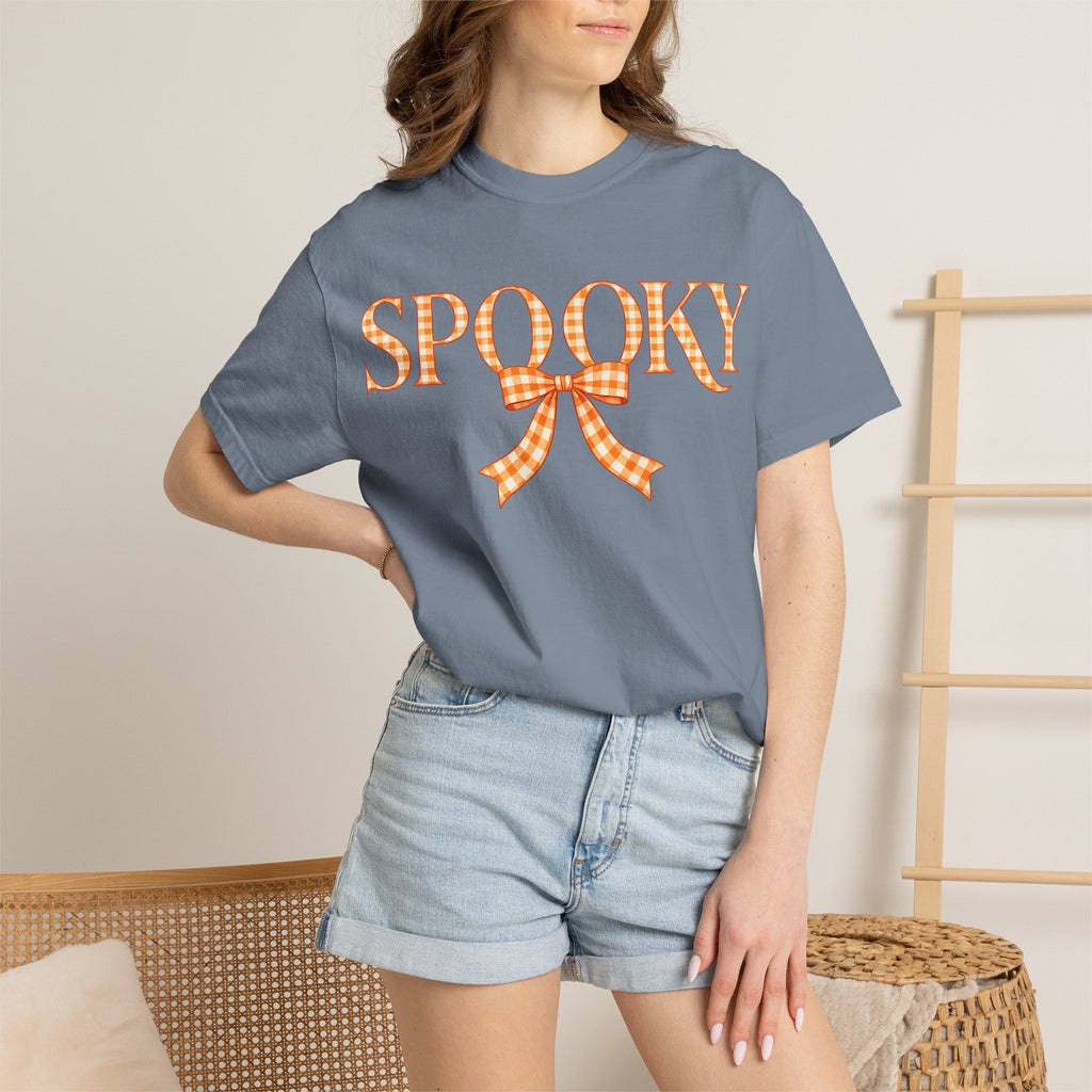 Spooky Gingham Bow T-Shirt — Halloween Graphic Tee