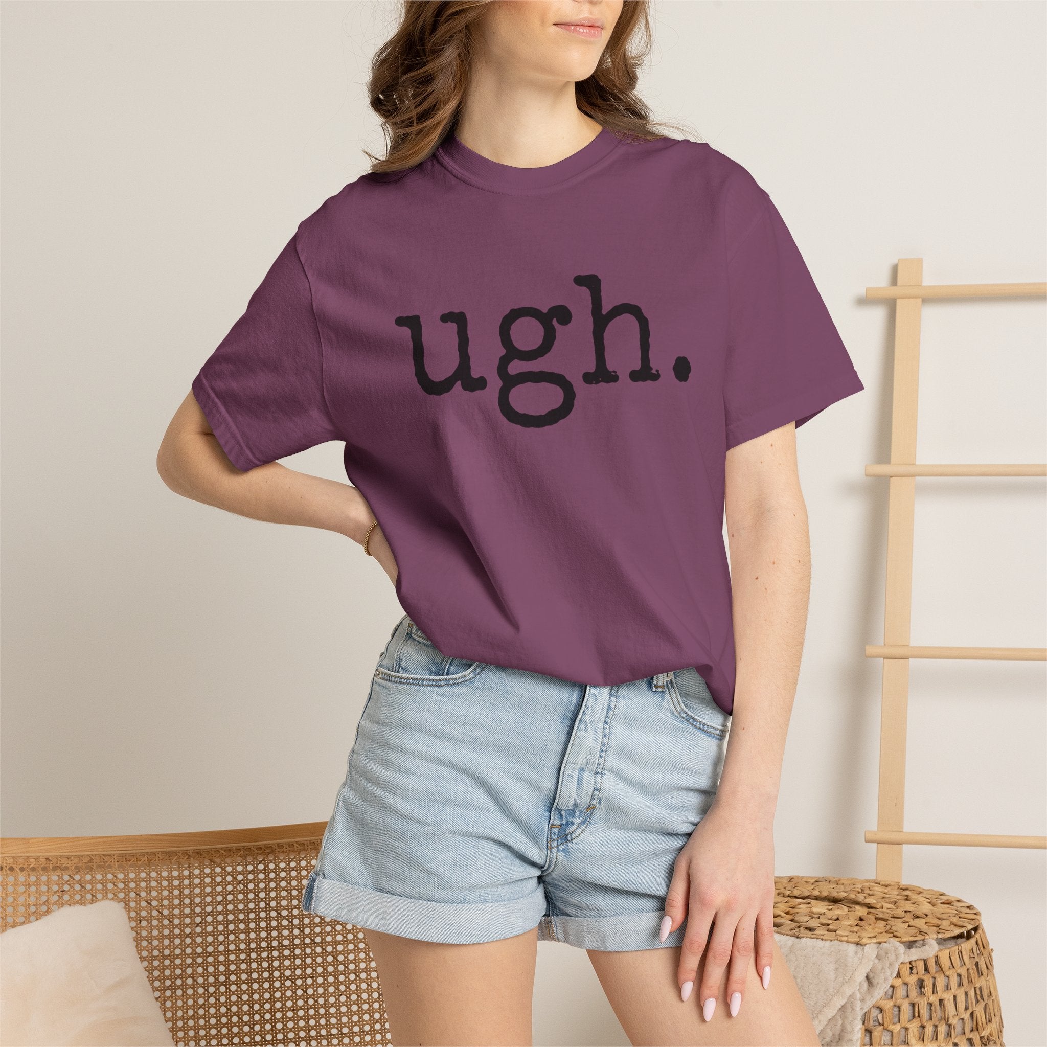 Ugh. Graphic T-Shirt — Funny Minimalist Slogan Tee