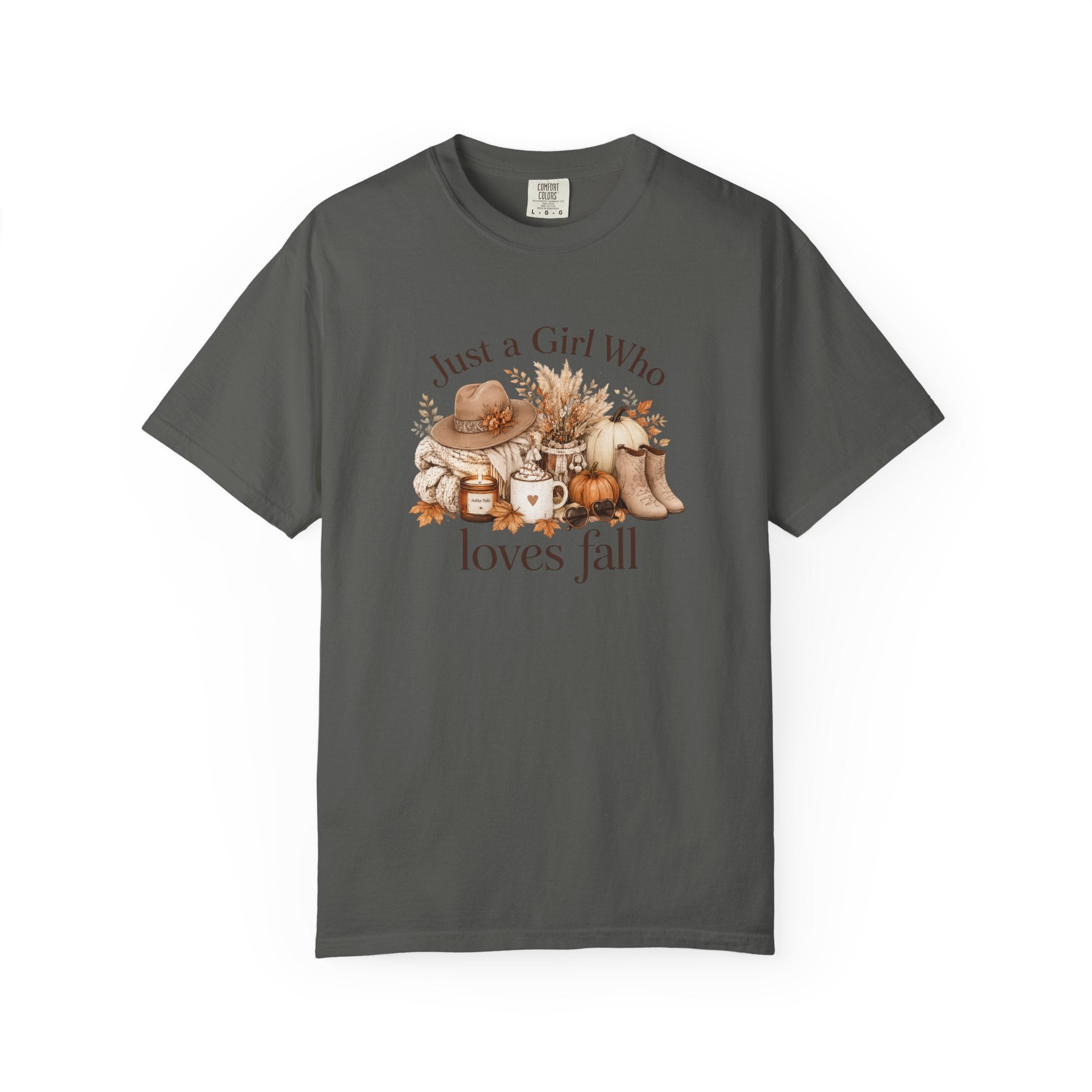 Fall Vibes Graphic Tee — "Just a Girl Who Loves Fall" Autumn Shirt