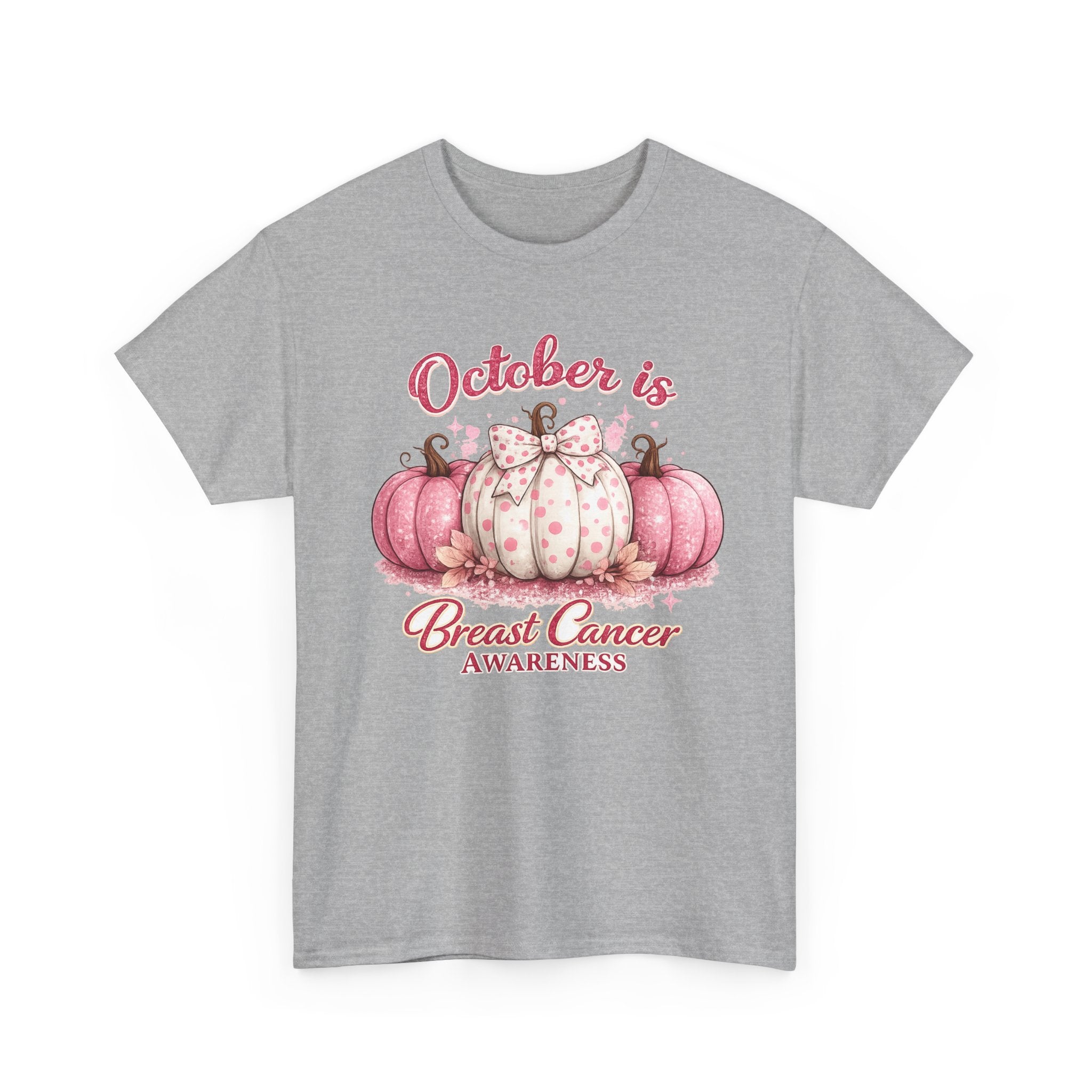 Breast Cancer Awareness Tee - "October is Breast Cancer Awareness" Pink Pumpkin Design
