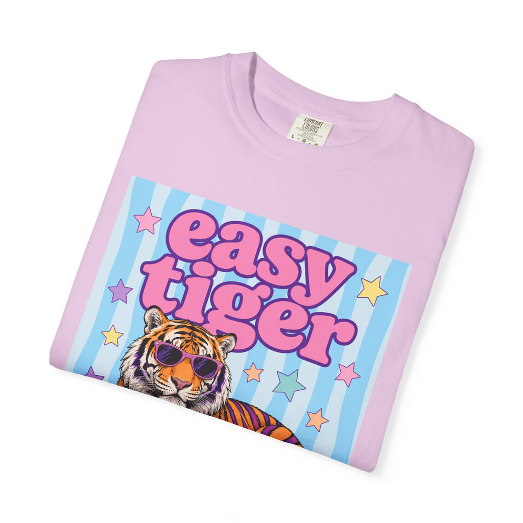 Easy Tiger Graphic T-Shirt — Retro Pastel Tiger Tee