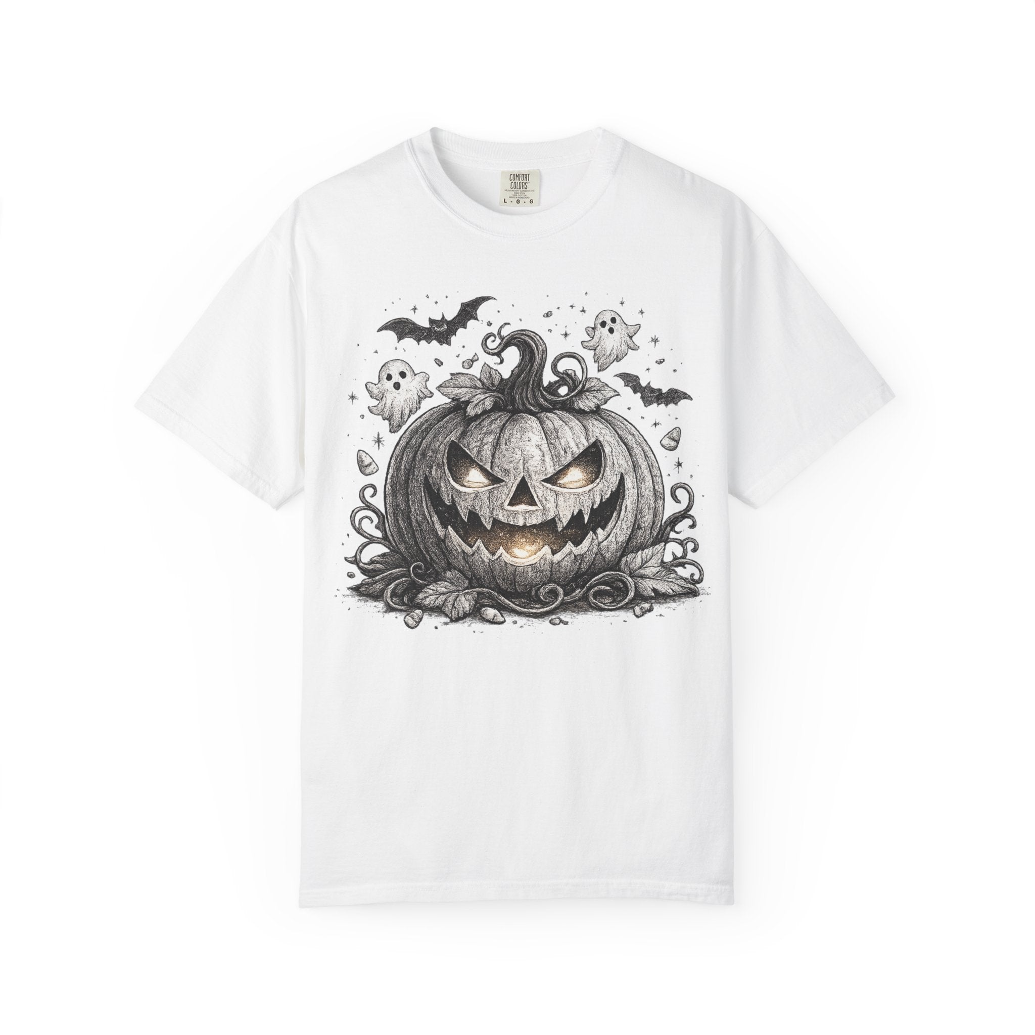 Halloween Pumpkin T-Shirt — Spooky Jack-O'-Lantern Design