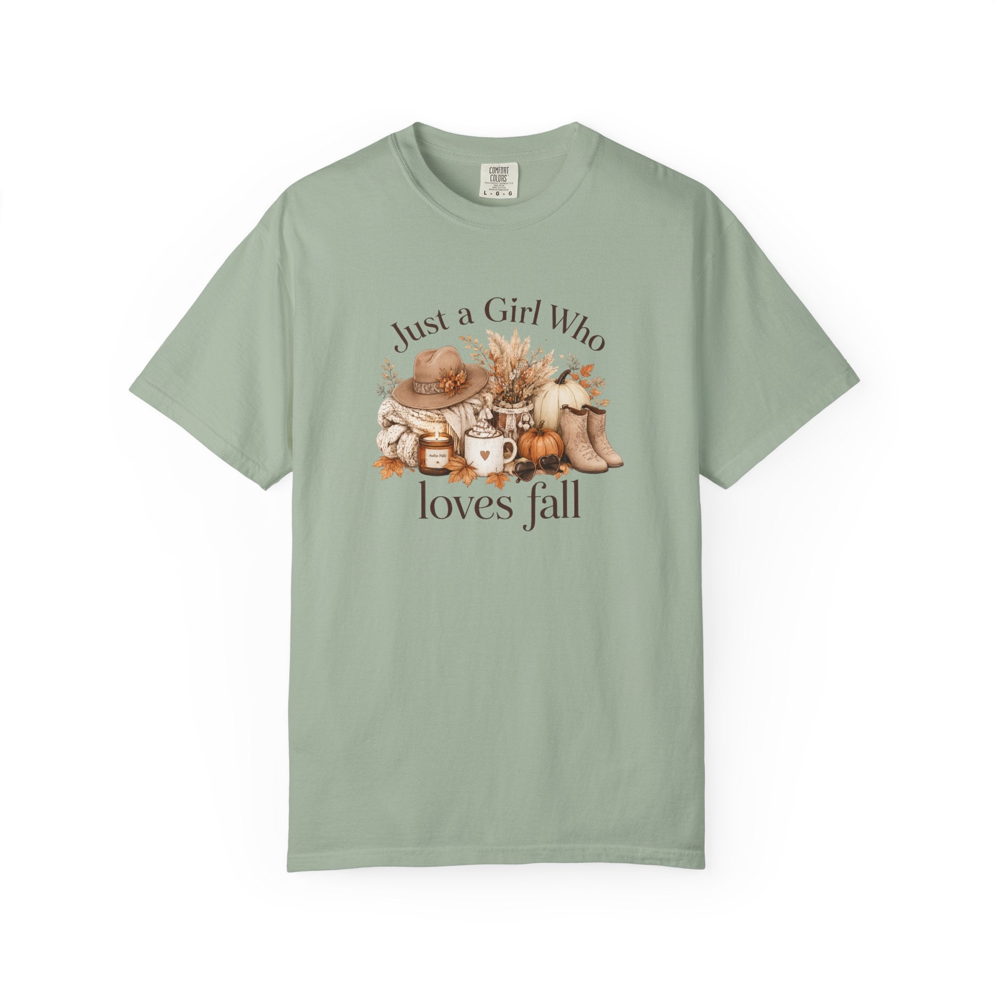 Fall Vibes Graphic Tee — "Just a Girl Who Loves Fall" Autumn Shirt