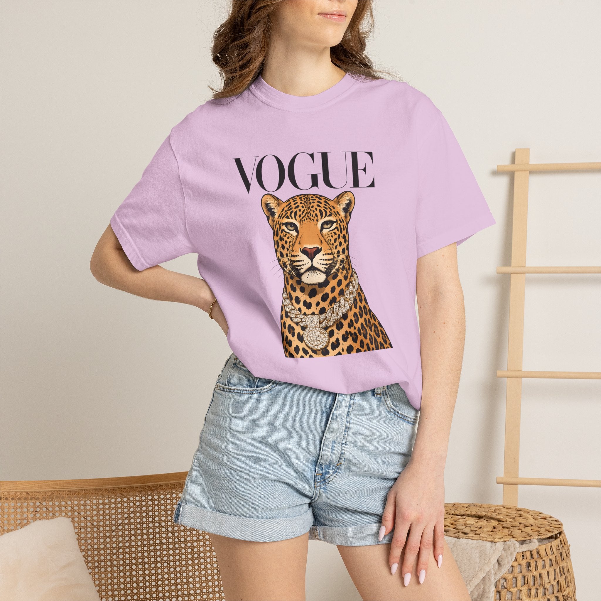 Vogue Leopard Graphic T-Shirt