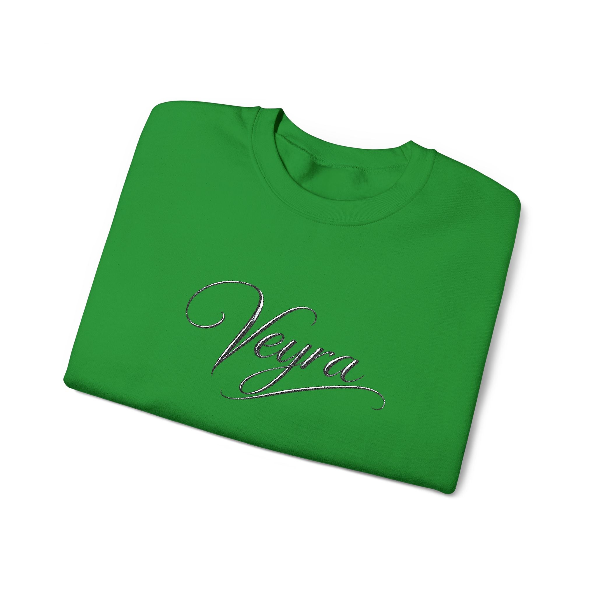 Veyra Script Crewneck Sweatshirt — Elegant Handwritten Logo Pullover