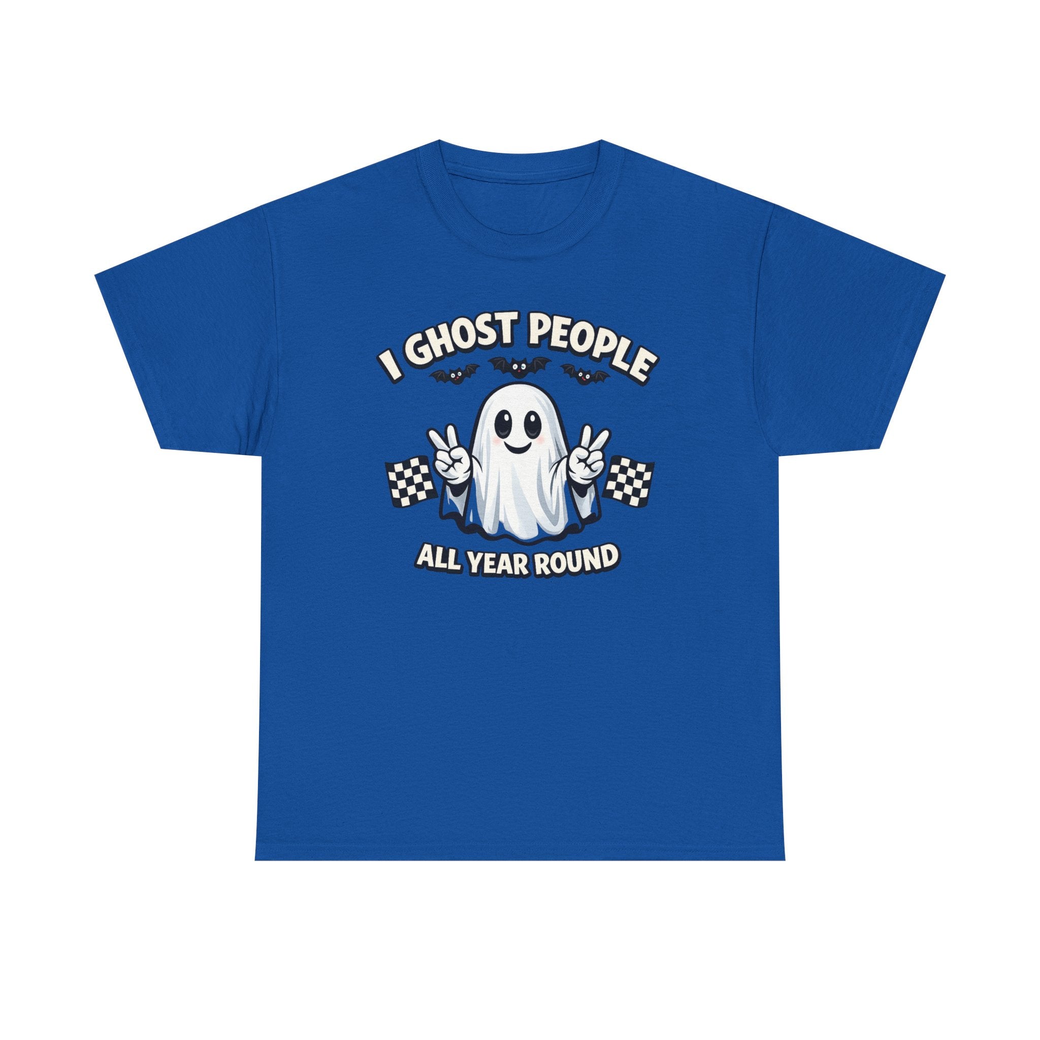 Ghost People All Year Round Tee — Cute Vintage Ghost Graphic Shirt