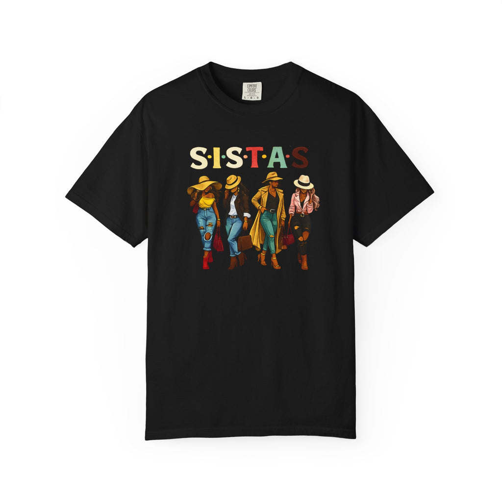 Sistas Graphic T-Shirt – Bold Sisterhood Women Walking Design