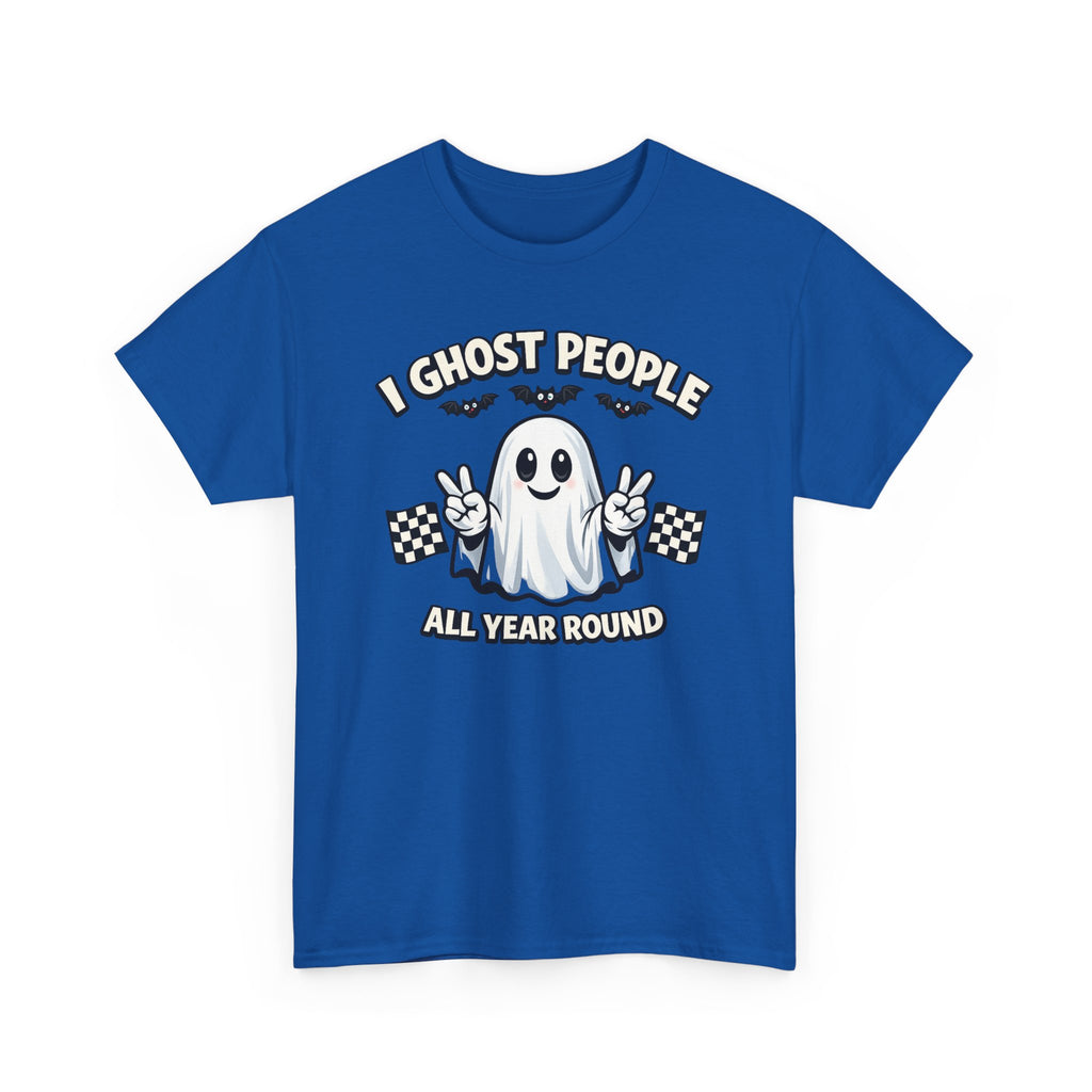 Ghost People All Year Round Tee — Cute Vintage Ghost Graphic Shirt