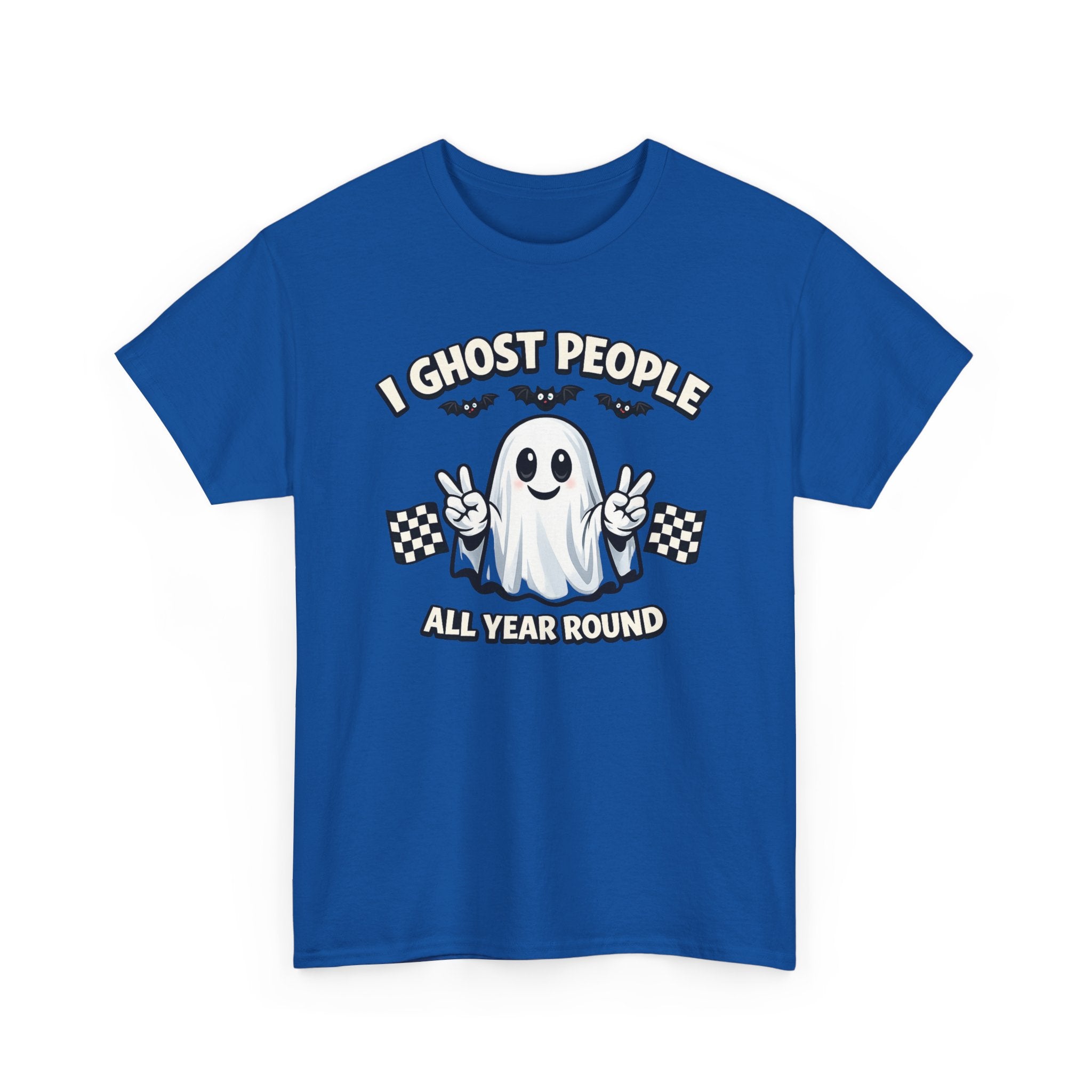 Ghost People All Year Round Tee — Cute Vintage Ghost Graphic Shirt