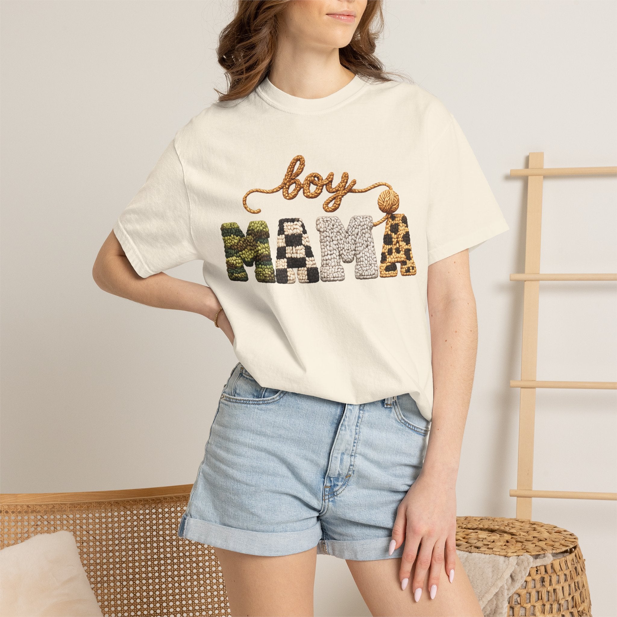 Boy Mama Graphic T-Shirt — Leopard & Camo Mom Tee
