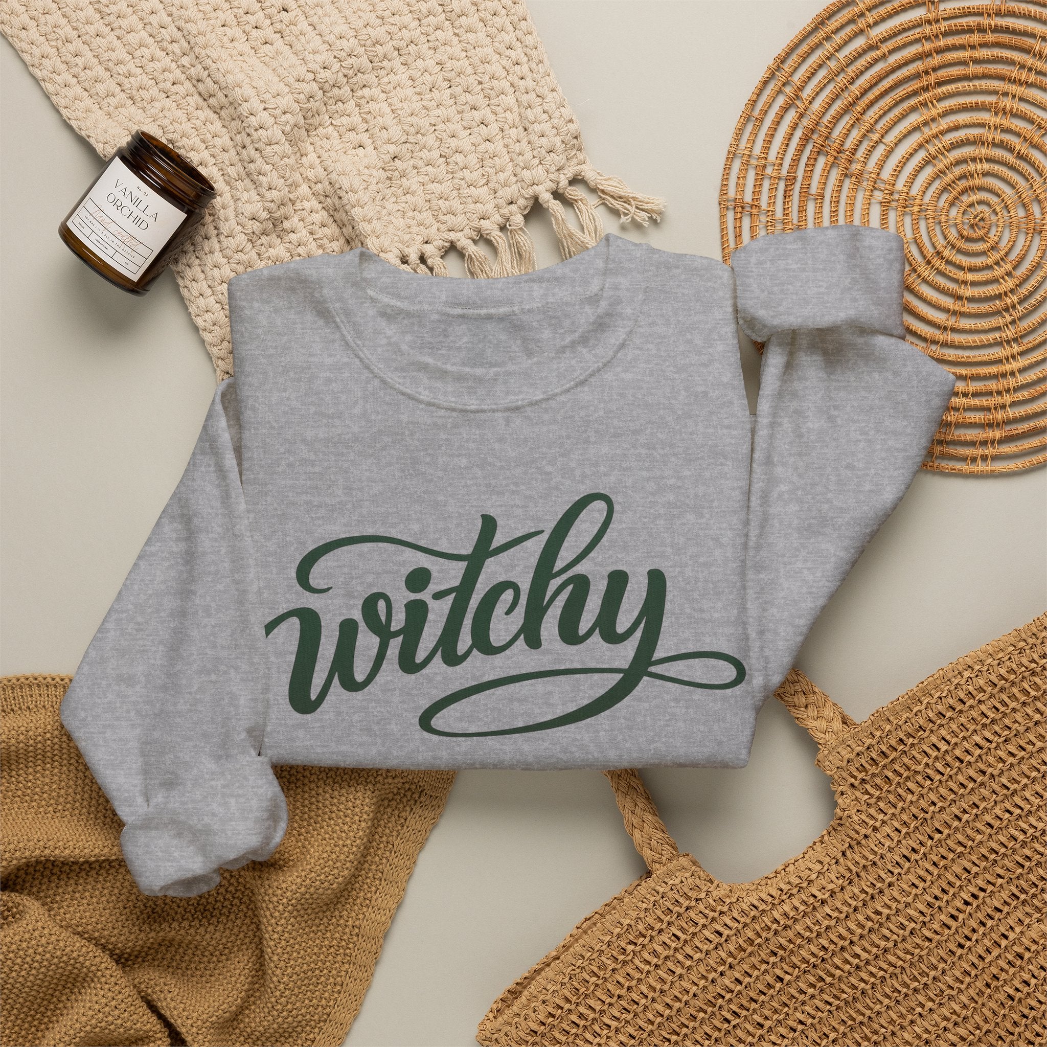 Witchy Script Crewneck Sweatshirt