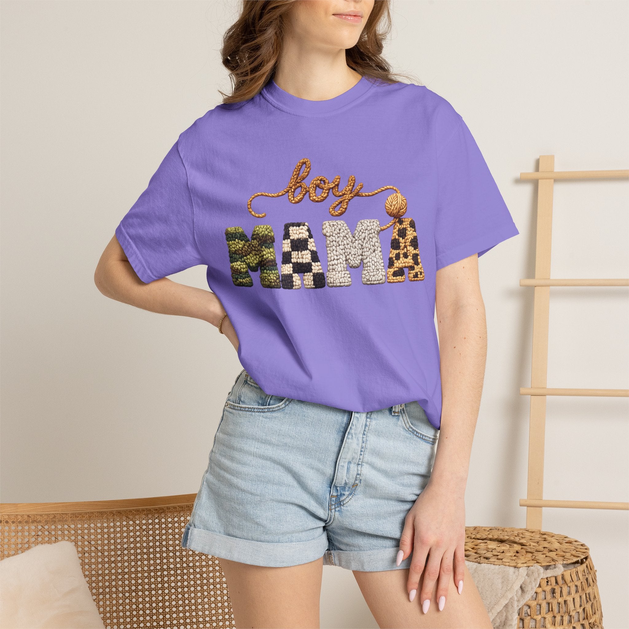 Boy Mama Graphic T-Shirt — Leopard & Camo Mom Tee