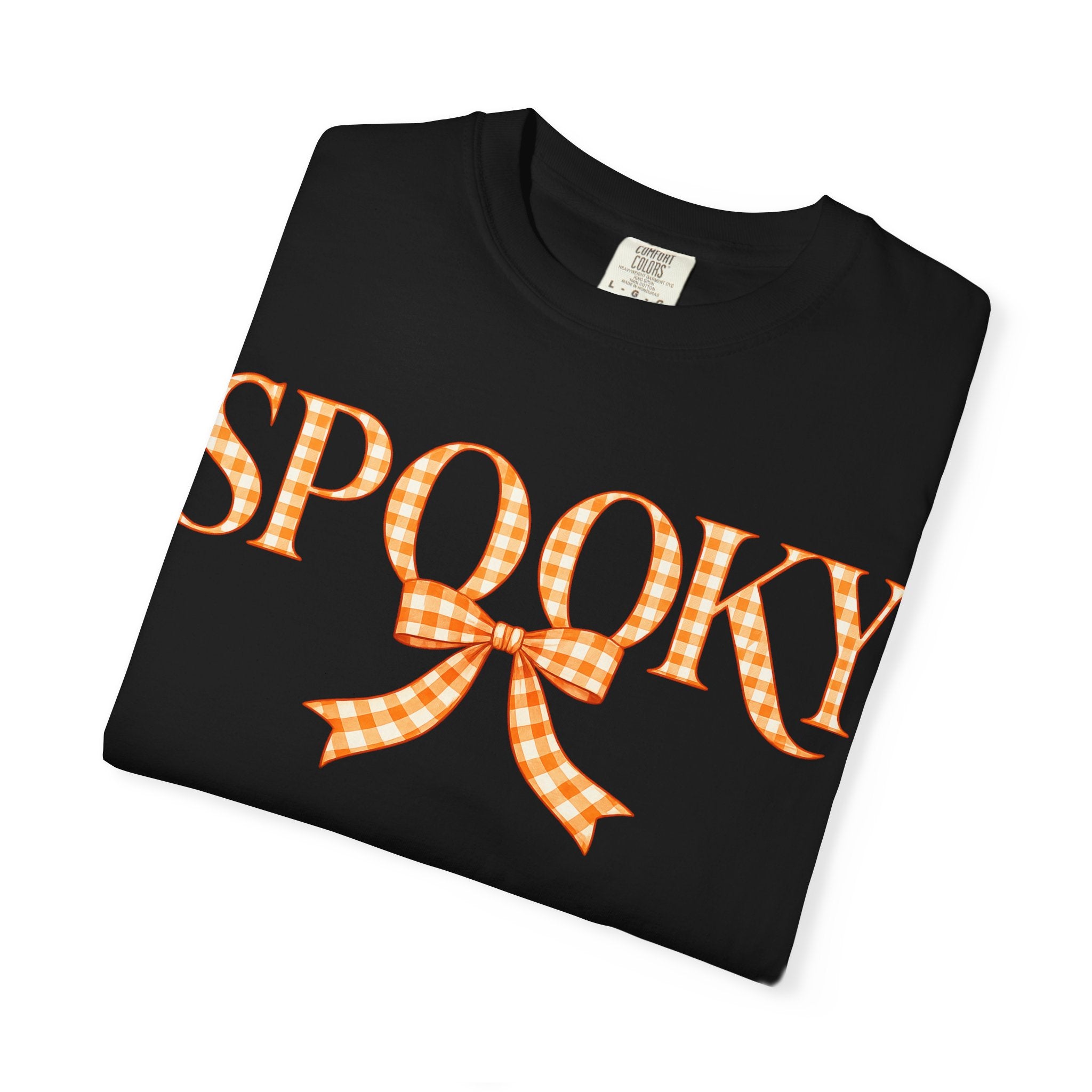 Spooky Gingham Bow T-Shirt — Halloween Graphic Tee